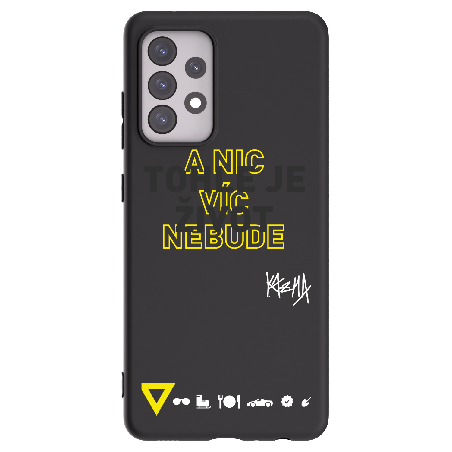 Picasee silikónový čierny obal pre Samsung Galaxy A52 5G A525F - Kazma - TOHLE JE ŽIVOT A NIC VÍC NEBUDE