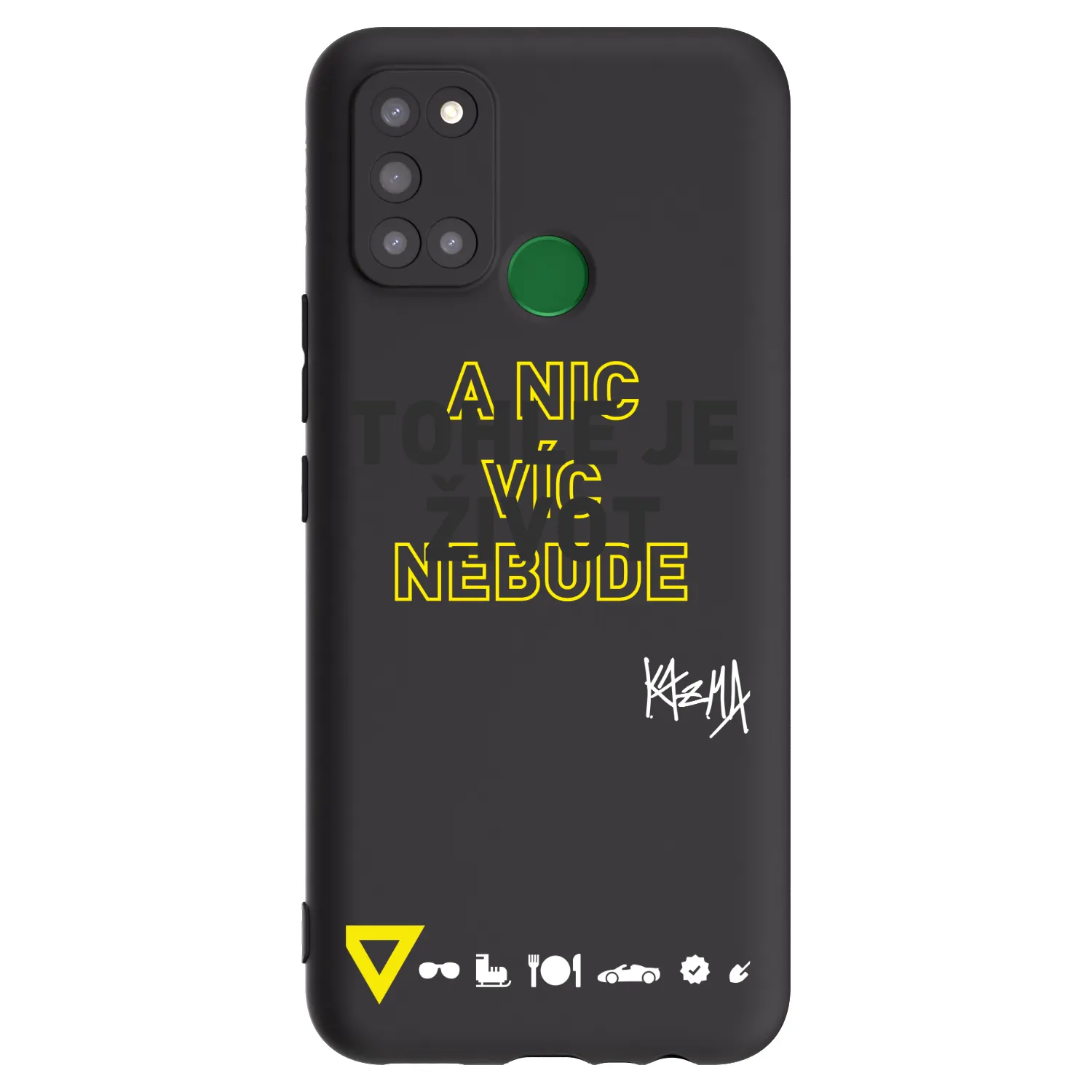 Picasee silikónový čierny obal pre Realme 7i - Kazma - TOHLE JE ŽIVOT A NIC VÍC NEBUDE