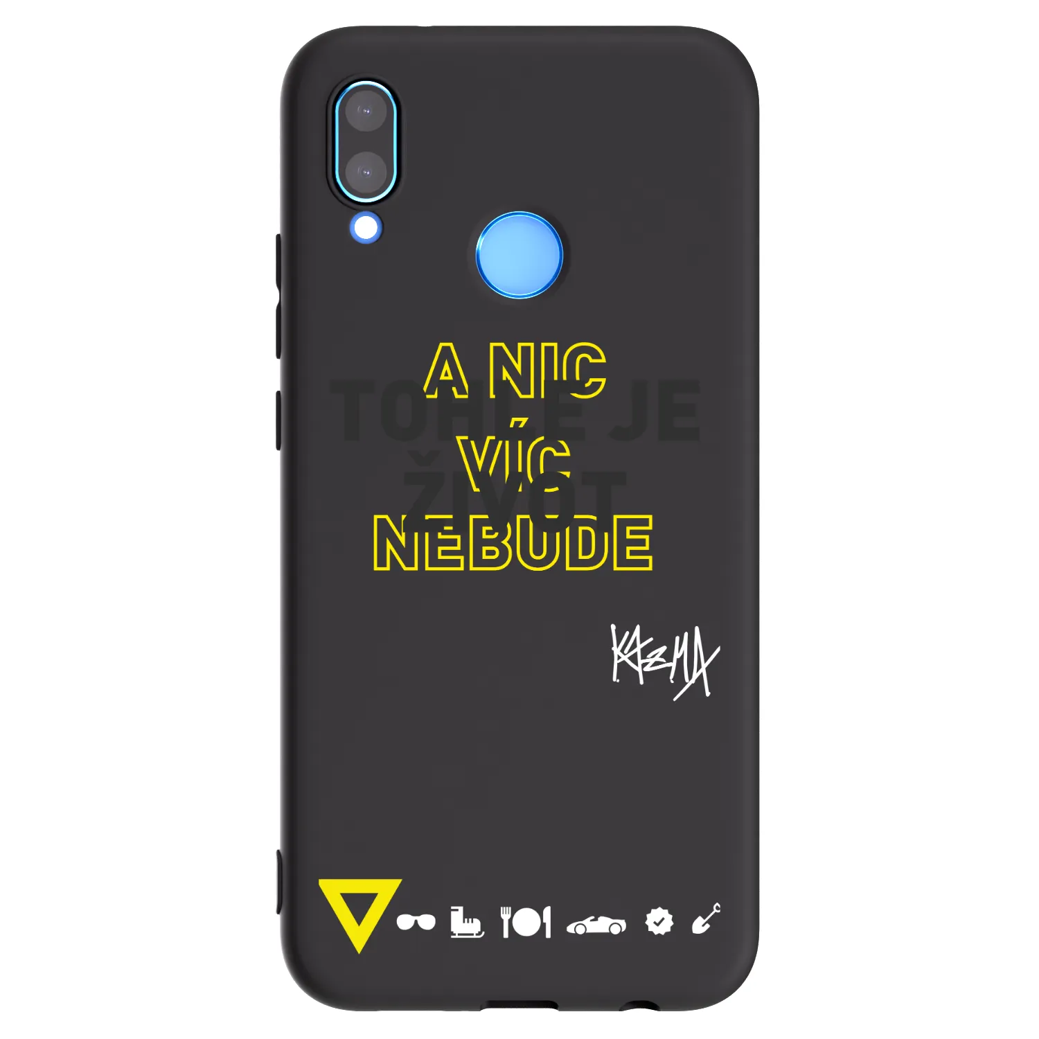Picasee silikónový čierny obal pre Huawei P20 Lite - Kazma - TOHLE JE ŽIVOT A NIC VÍC NEBUDE