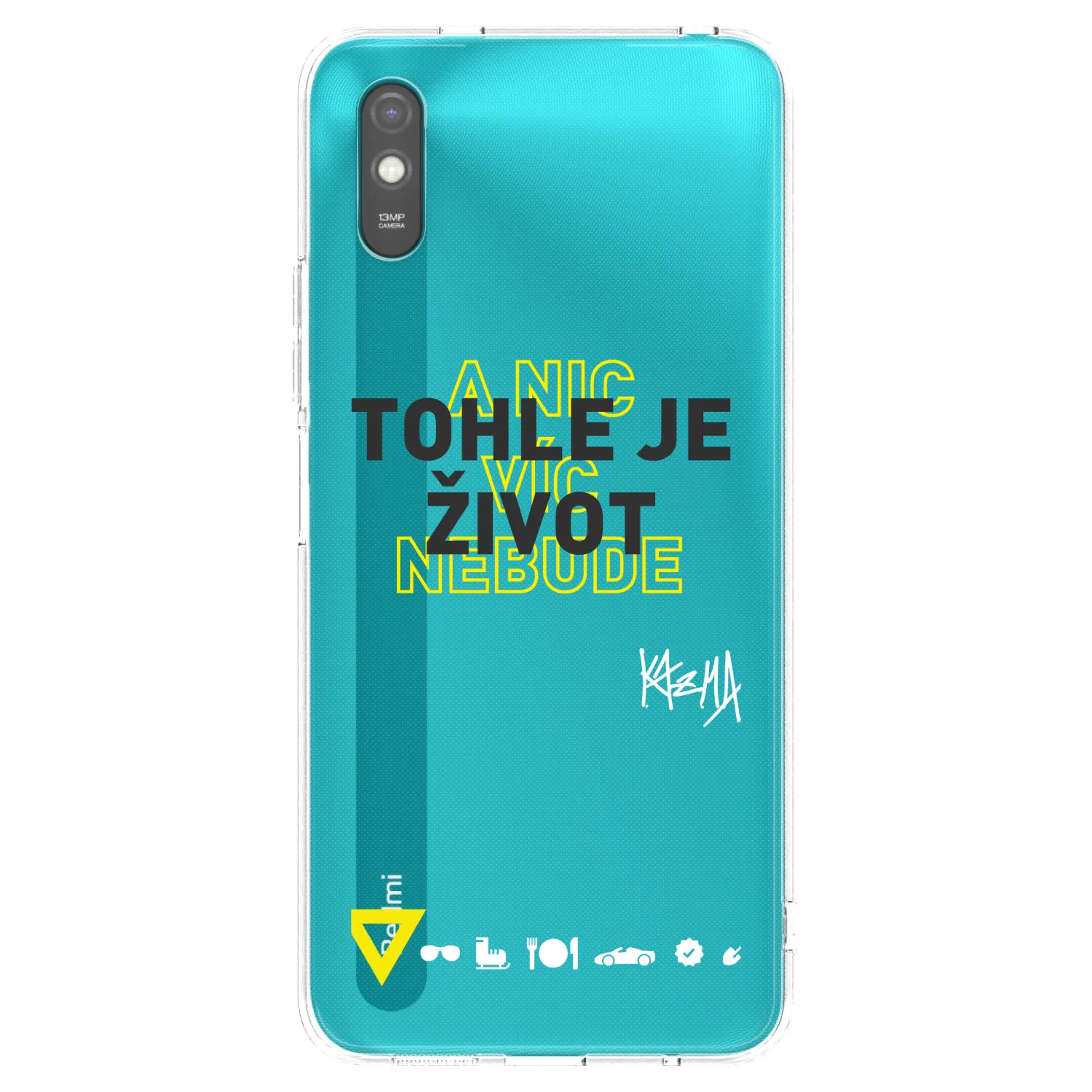 Picasee silikónový prehľadný obal pre Xiaomi Redmi 9AT - Kazma - TOHLE JE ŽIVOT A NIC VÍC NEBUDE