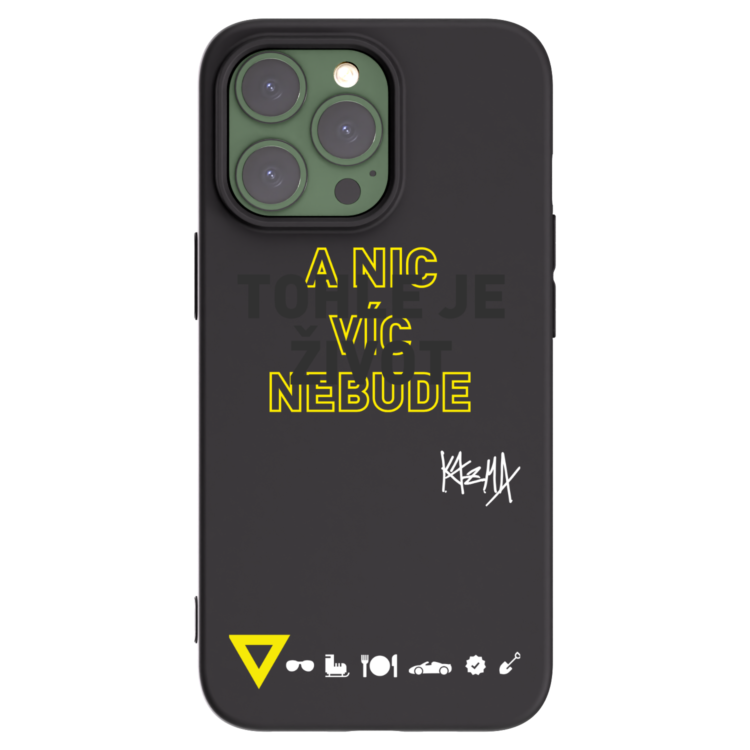 Picasee silikónový čierny obal pre Apple iPhone 13 Pro - Kazma - TOHLE JE ŽIVOT A NIC VÍC NEBUDE