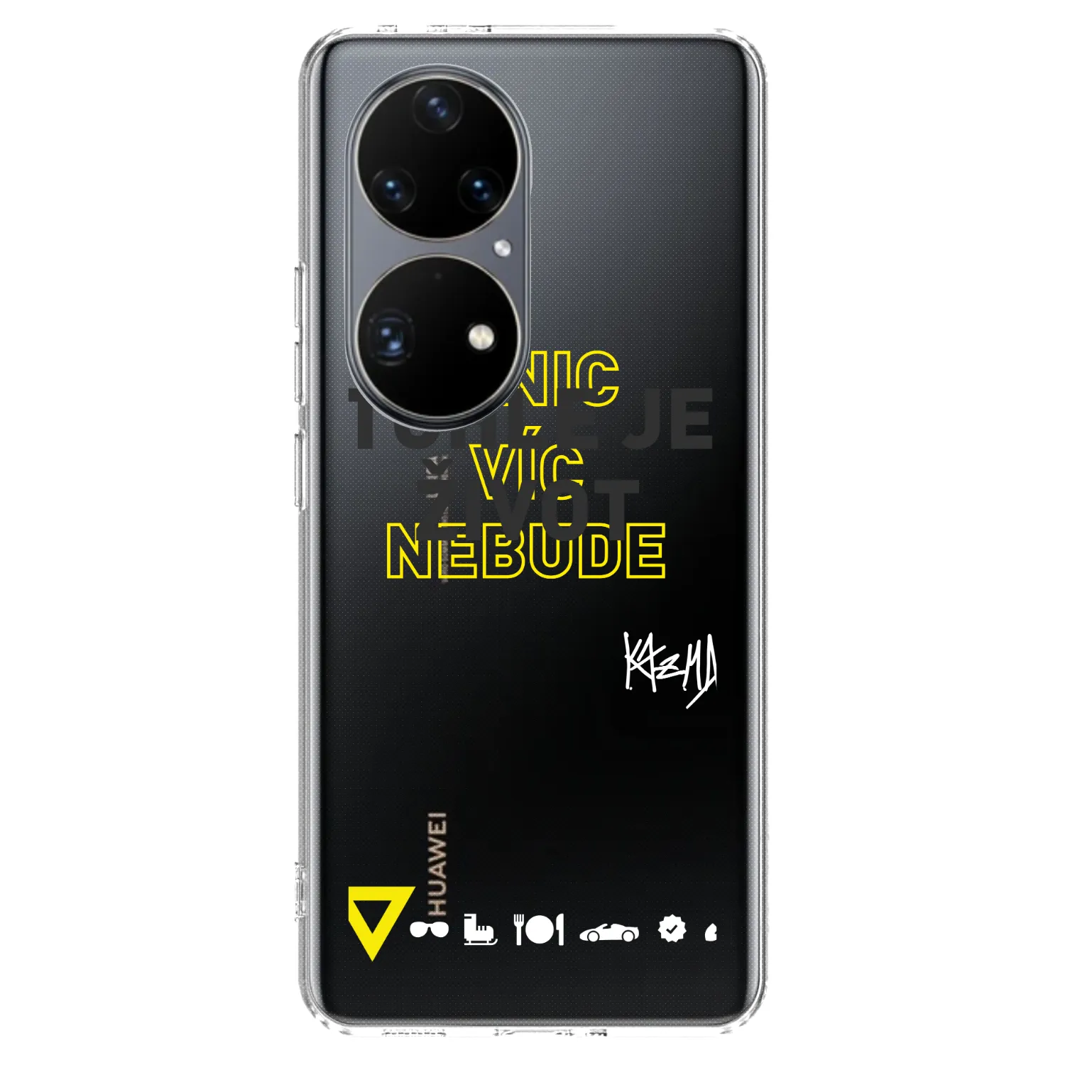 Picasee silikónový prehľadný obal pre Huawei P50 - Kazma - TOHLE JE ŽIVOT A NIC VÍC NEBUDE