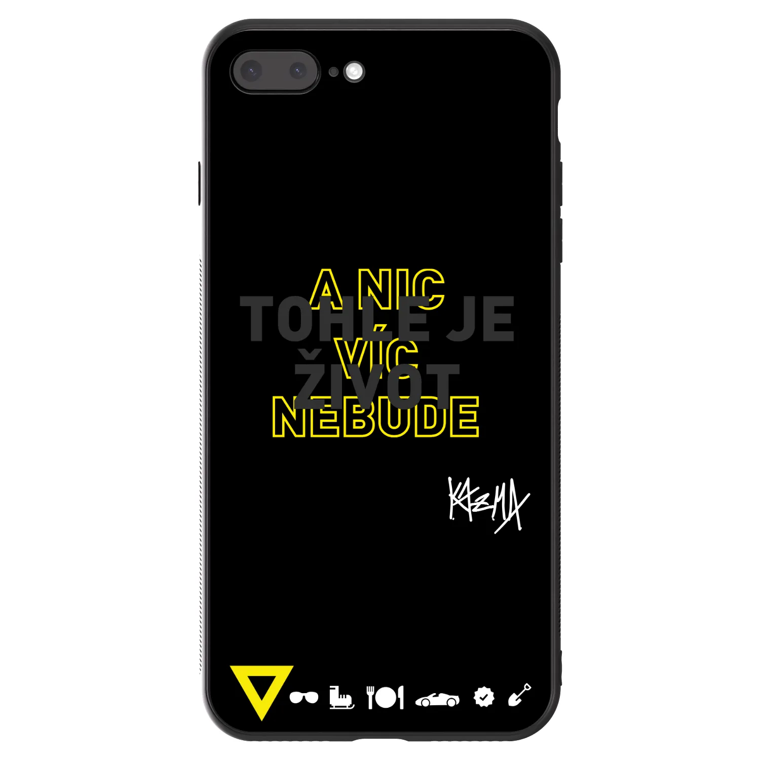 Picasee ULTIMATE CASE pro Apple iPhone 8 Plus - Kazma - TOHLE JE ŽIVOT A NIC VÍC NEBUDE