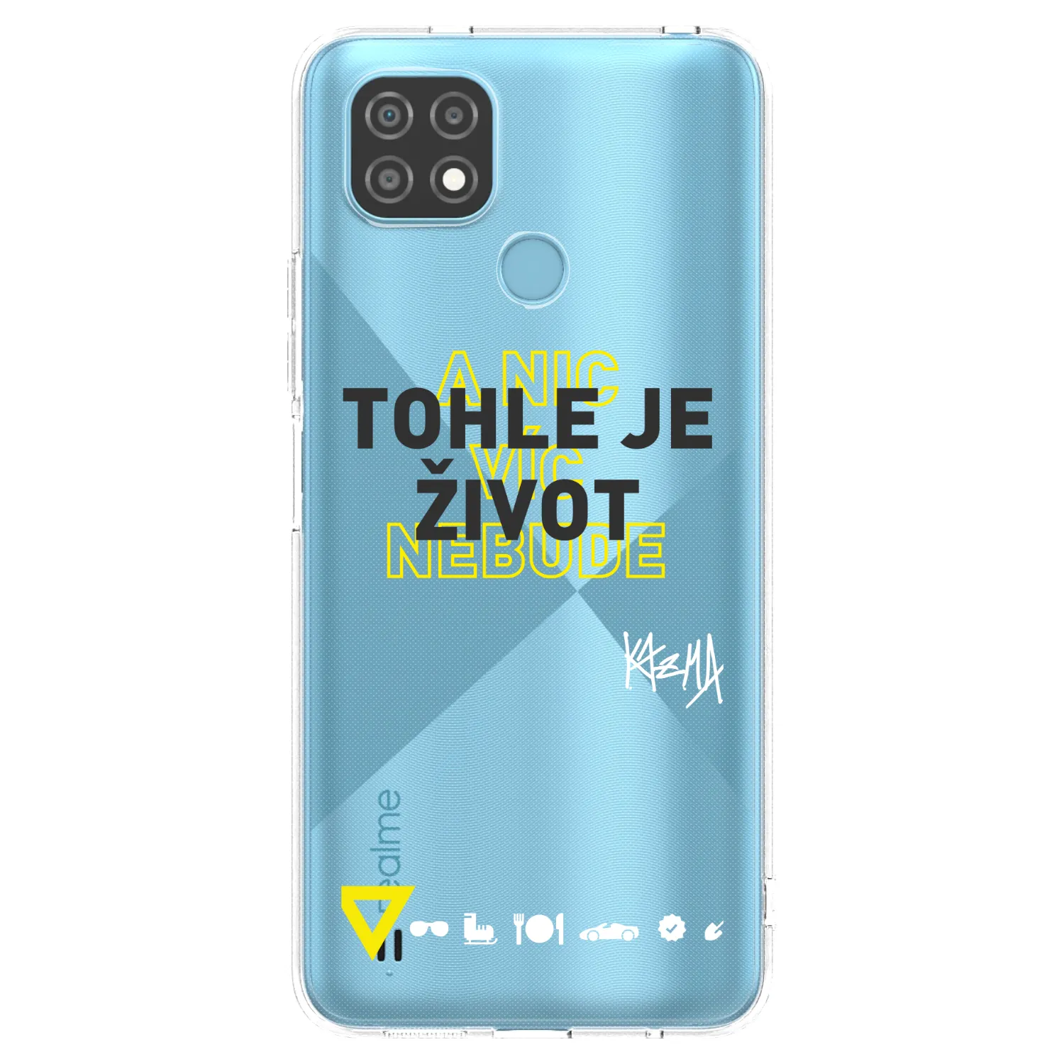 Picasee silikónový prehľadný obal pre Realme C21 - Kazma - TOHLE JE ŽIVOT A NIC VÍC NEBUDE