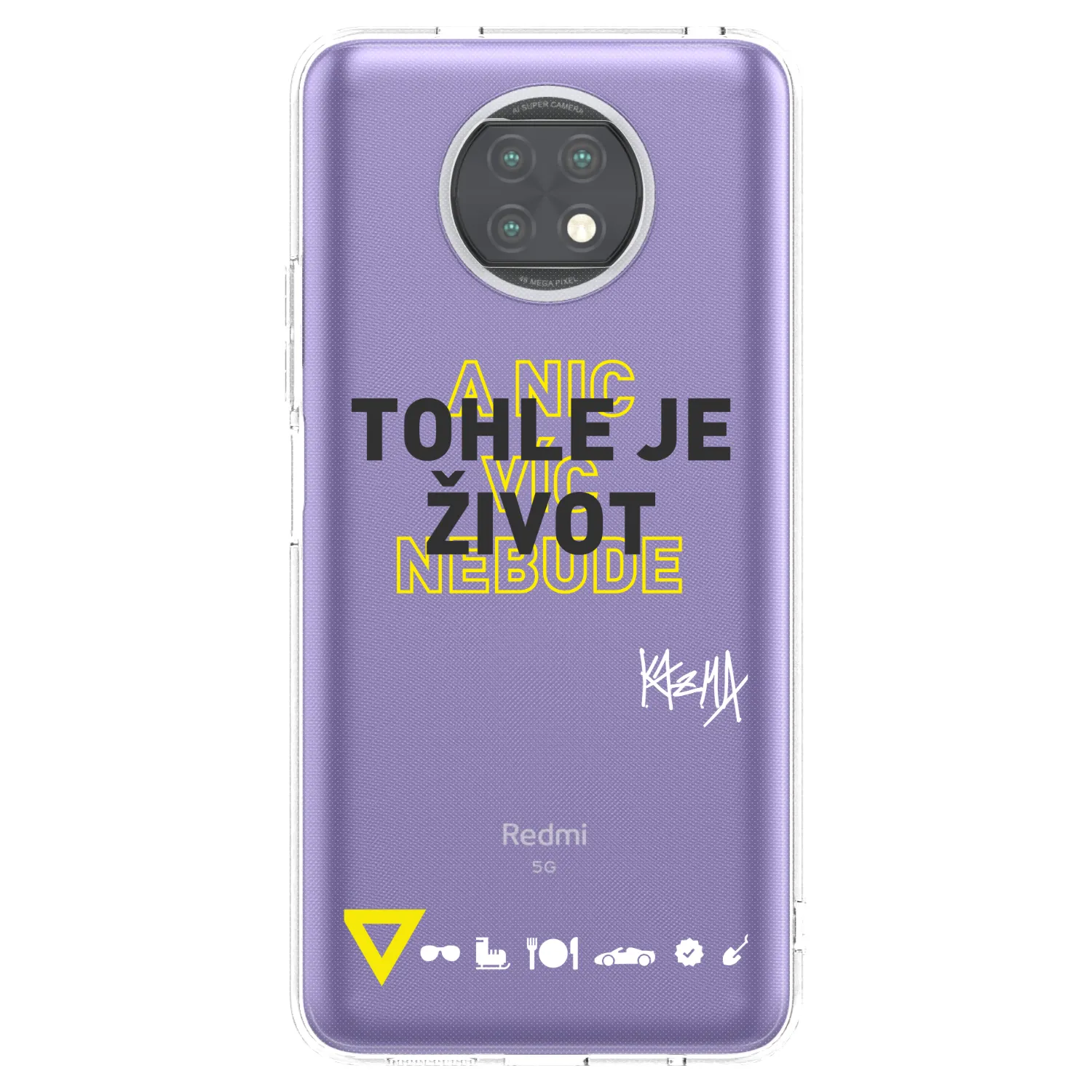 Picasee silikónový prehľadný obal pre Xiaomi Redmi Note 9T - Kazma - TOHLE JE ŽIVOT A NIC VÍC NEBUDE