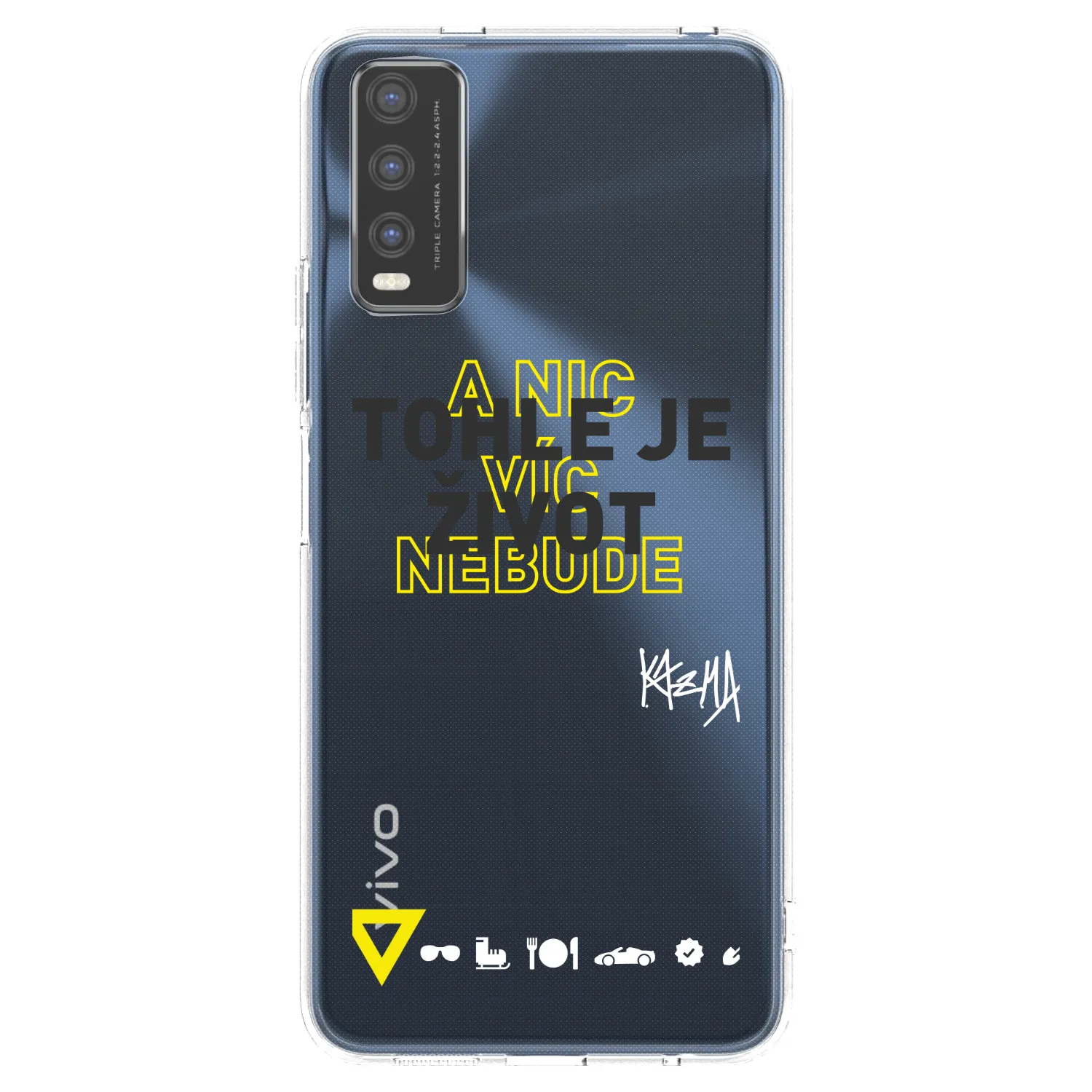 Picasee silikónový prehľadný obal pre Vivo Y20s - Kazma - TOHLE JE ŽIVOT A NIC VÍC NEBUDE