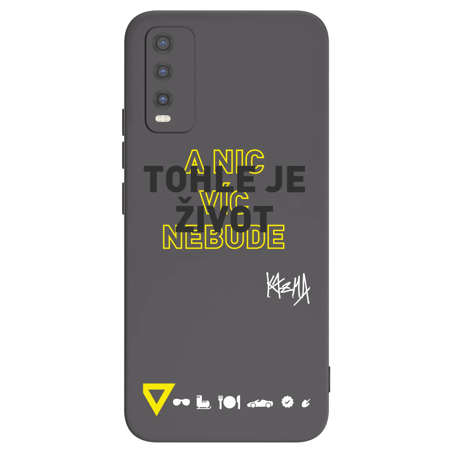 Picasee silikónový čierny obal pre Vivo Y20s - Kazma - TOHLE JE ŽIVOT A NIC VÍC NEBUDE