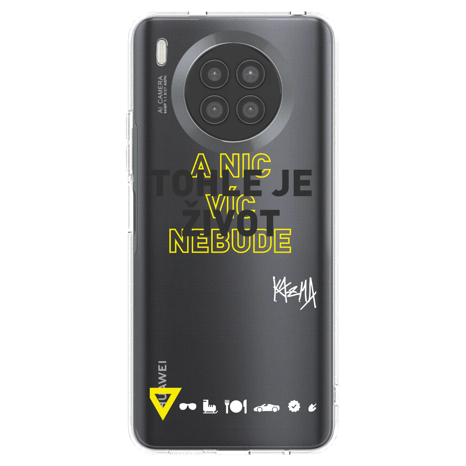 Picasee silikónový prehľadný obal pre Huawei Nova 8i - Kazma - TOHLE JE ŽIVOT A NIC VÍC NEBUDE
