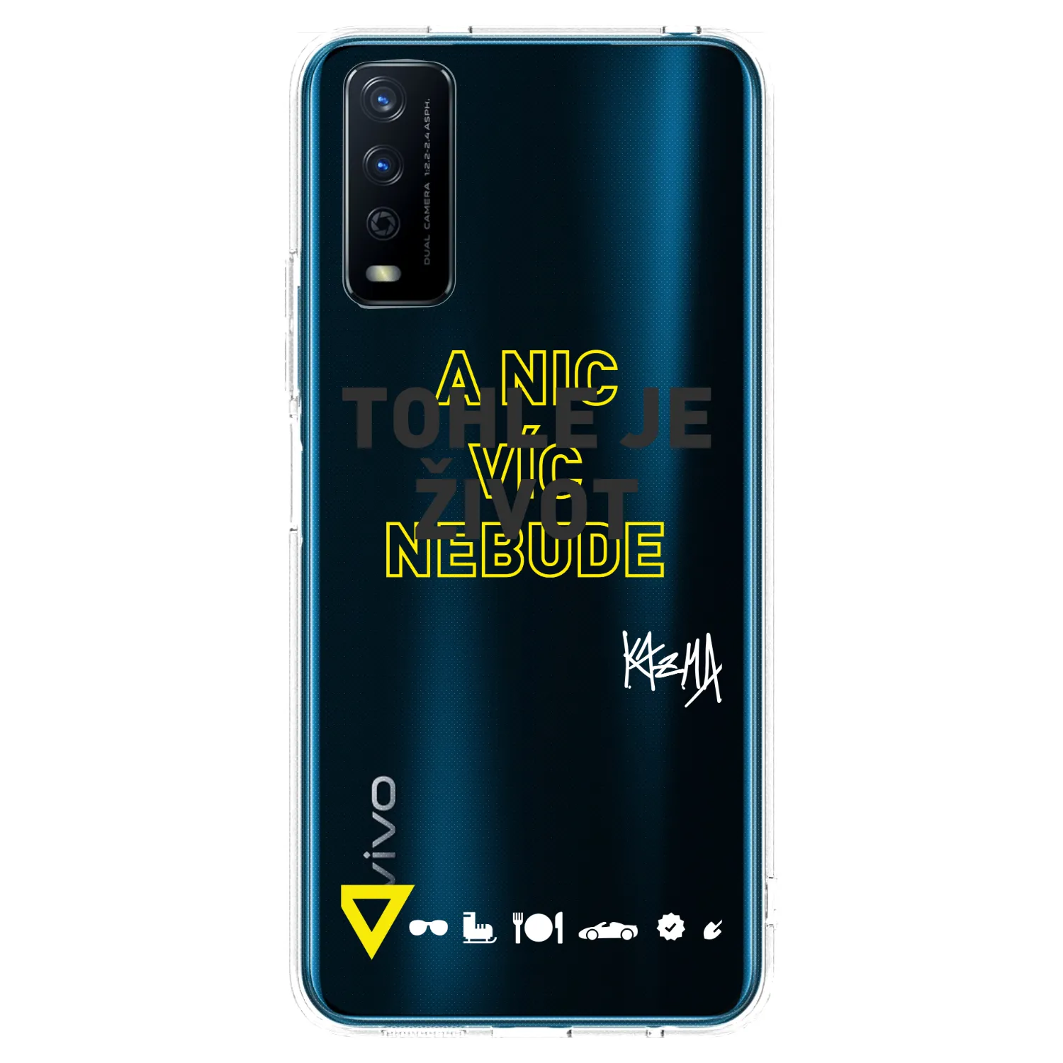 Picasee silikónový prehľadný obal pre Vivo Y11s - Kazma - TOHLE JE ŽIVOT A NIC VÍC NEBUDE