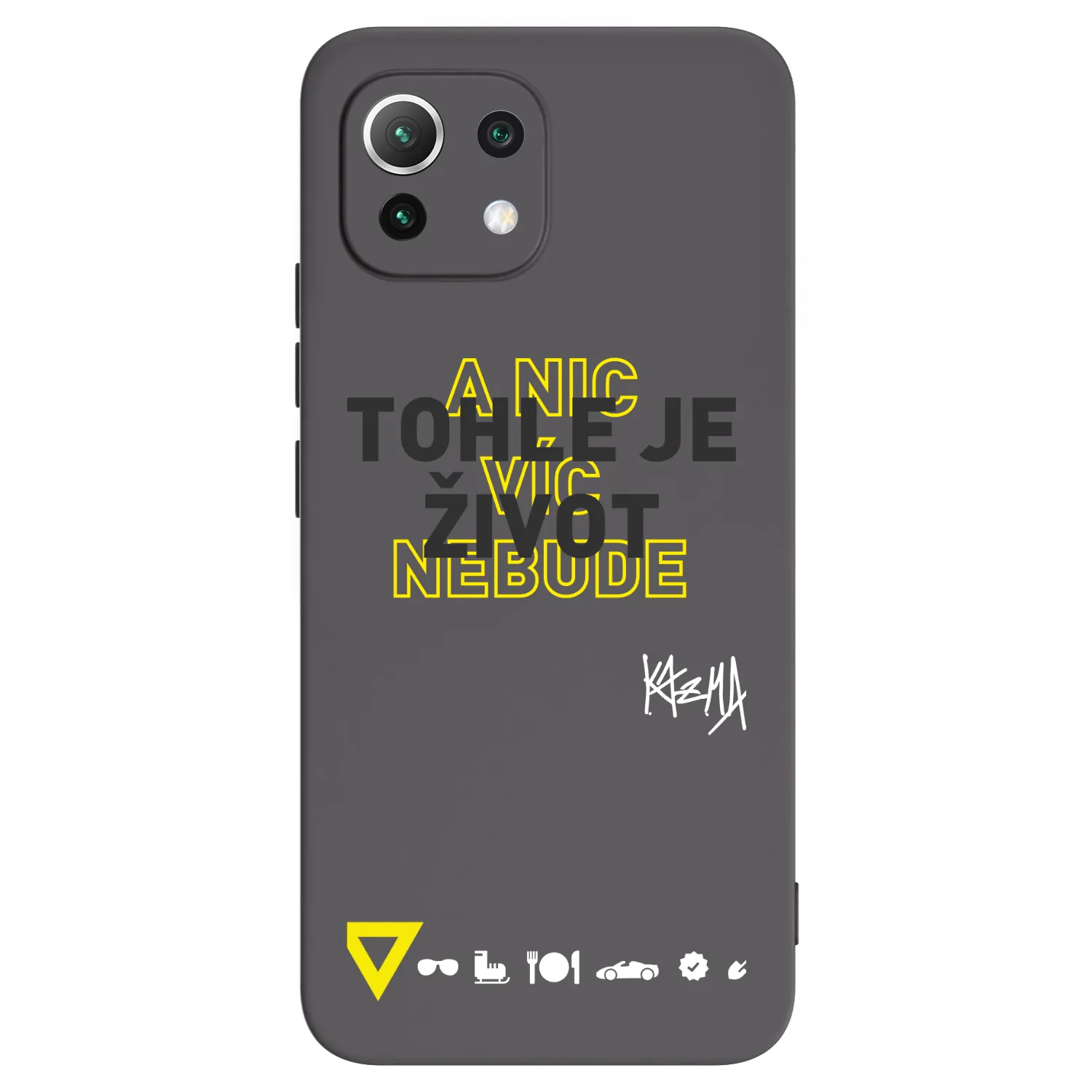 Picasee silikónový čierny obal pre Xiaomi 11 Lite 5G NE - Kazma - TOHLE JE ŽIVOT A NIC VÍC NEBUDE