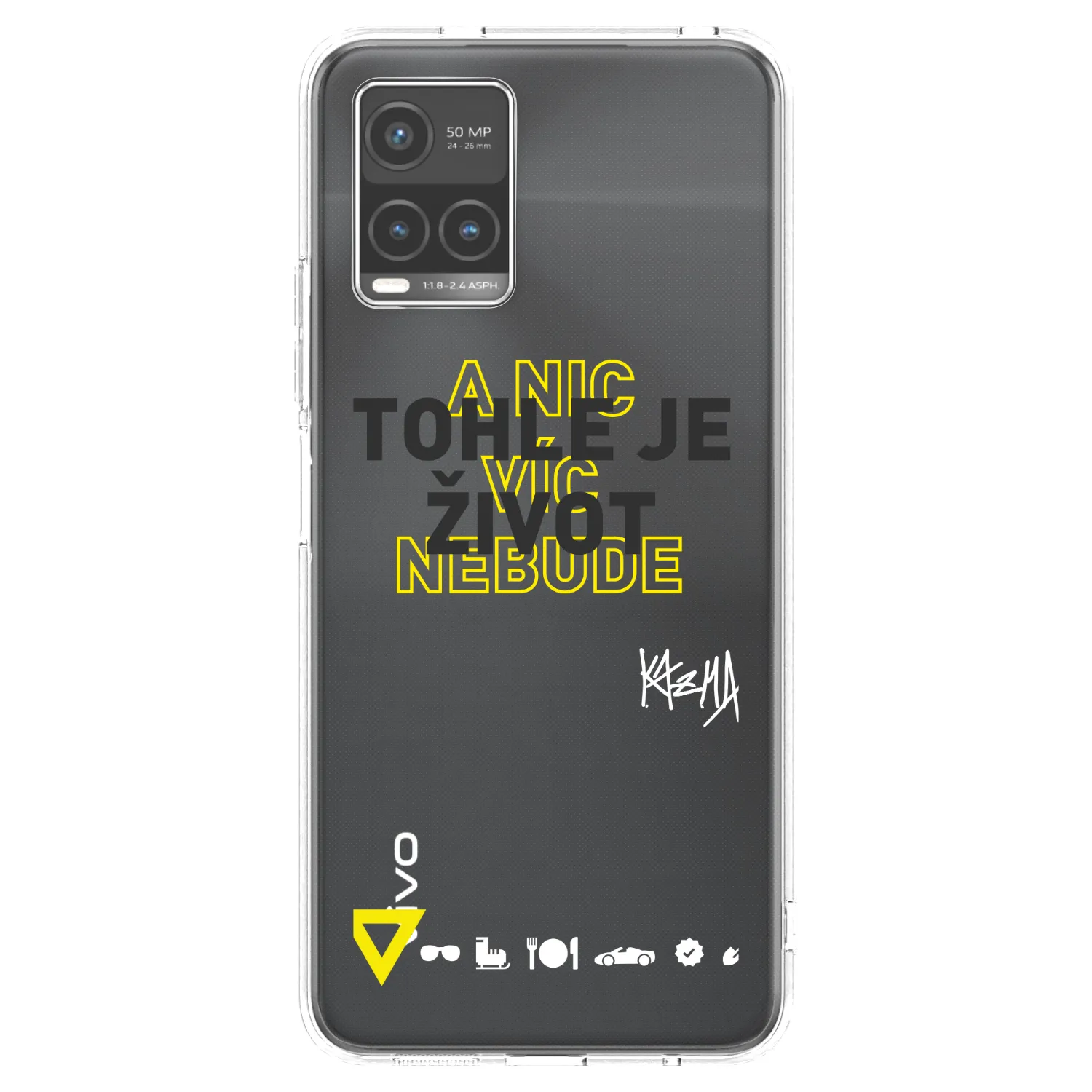 Picasee silikónový prehľadný obal pre Vivo Y33s - Kazma - TOHLE JE ŽIVOT A NIC VÍC NEBUDE