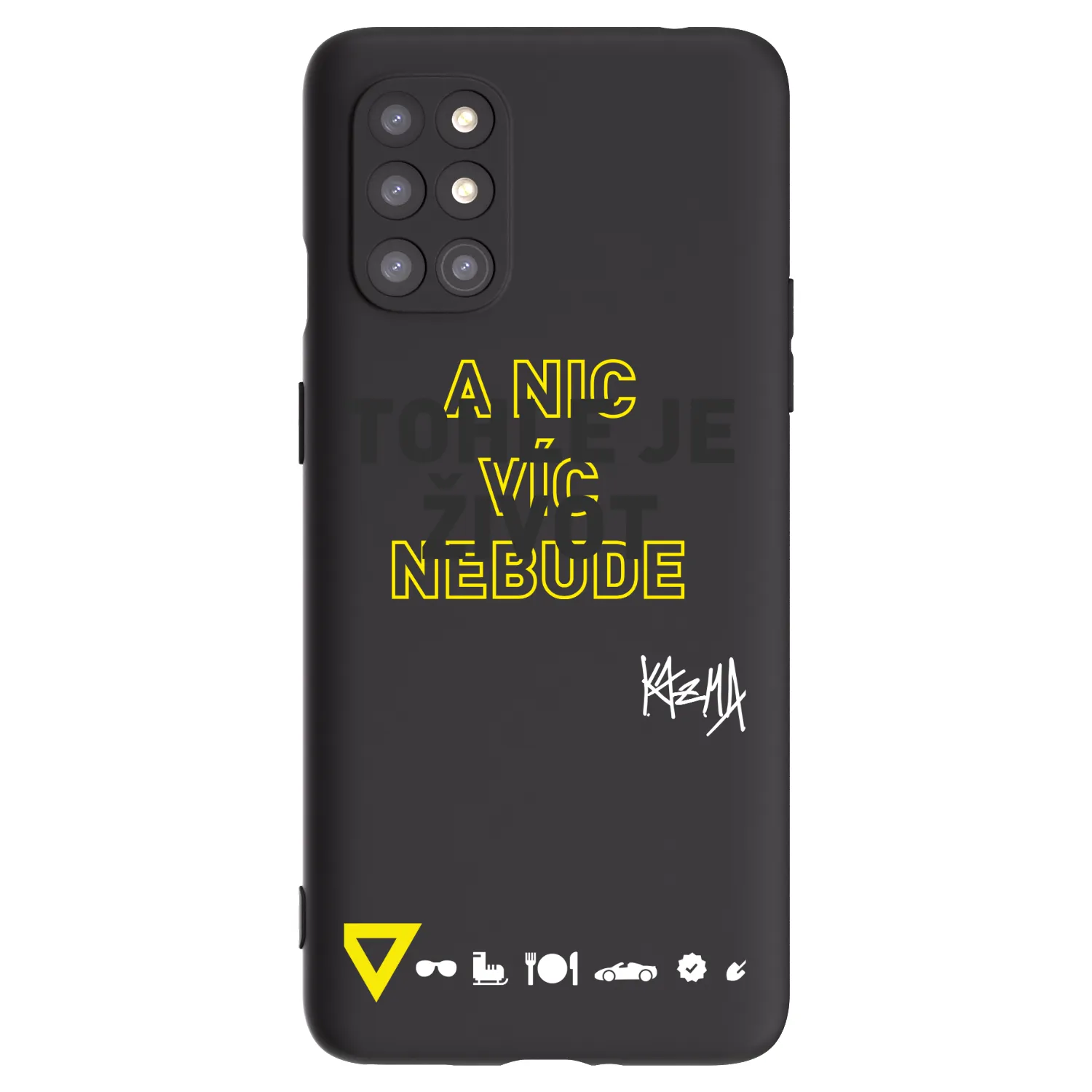 Picasee silikónový čierny obal pre OnePlus 8T - Kazma - TOHLE JE ŽIVOT A NIC VÍC NEBUDE