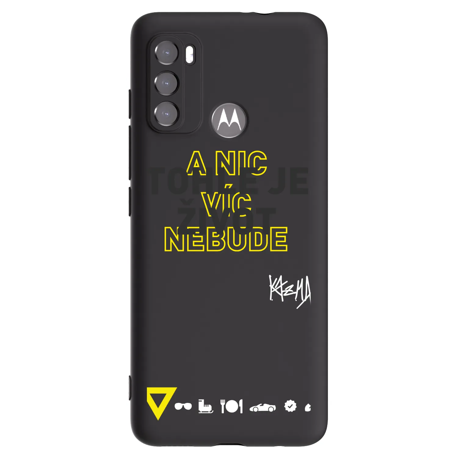 Picasee silikónový čierny obal pre Motorola Moto G60 - Kazma - TOHLE JE ŽIVOT A NIC VÍC NEBUDE