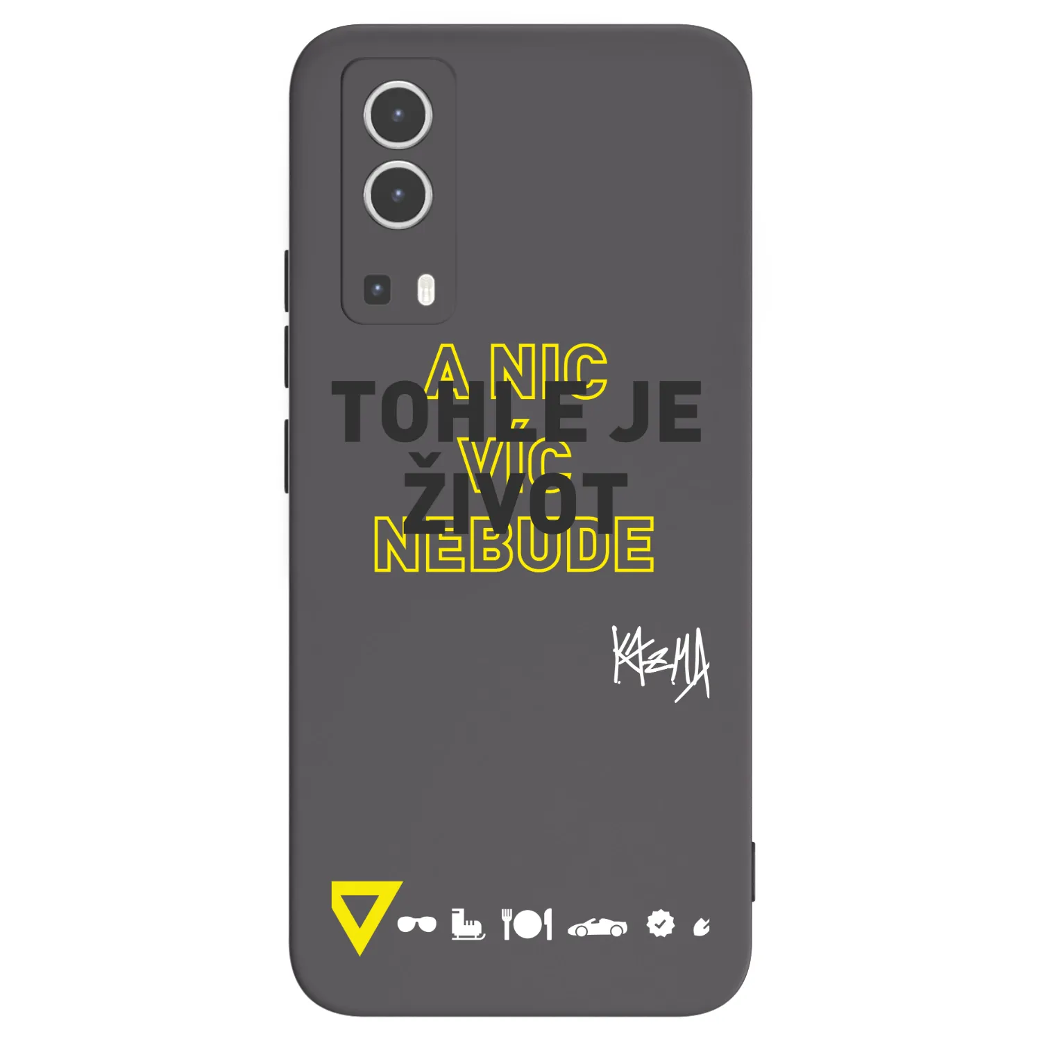 Picasee silikónový čierny obal pre Vivo Y72 5G - Kazma - TOHLE JE ŽIVOT A NIC VÍC NEBUDE