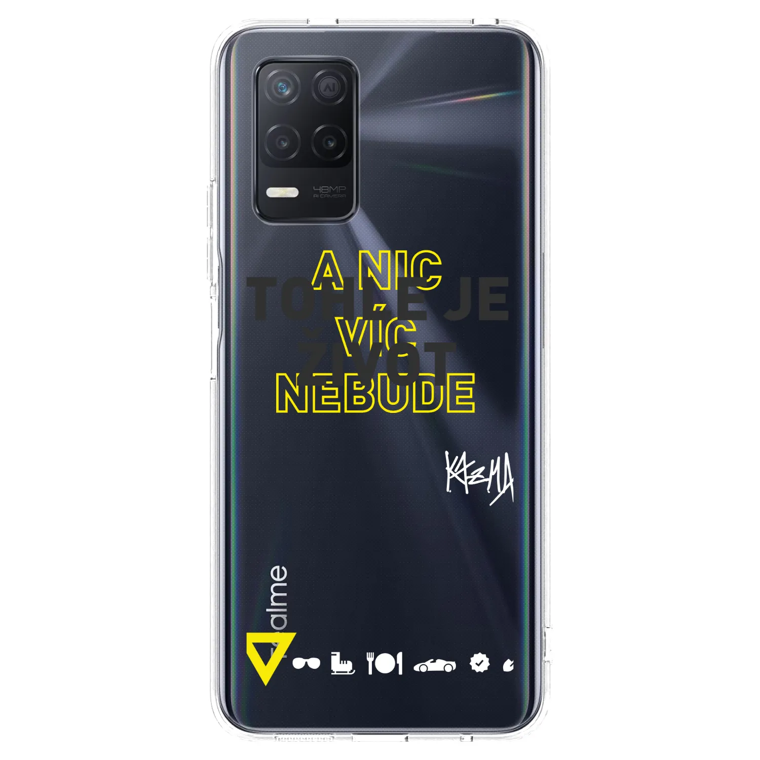 Picasee silikónový prehľadný obal pre Realme 8 5G - Kazma - TOHLE JE ŽIVOT A NIC VÍC NEBUDE