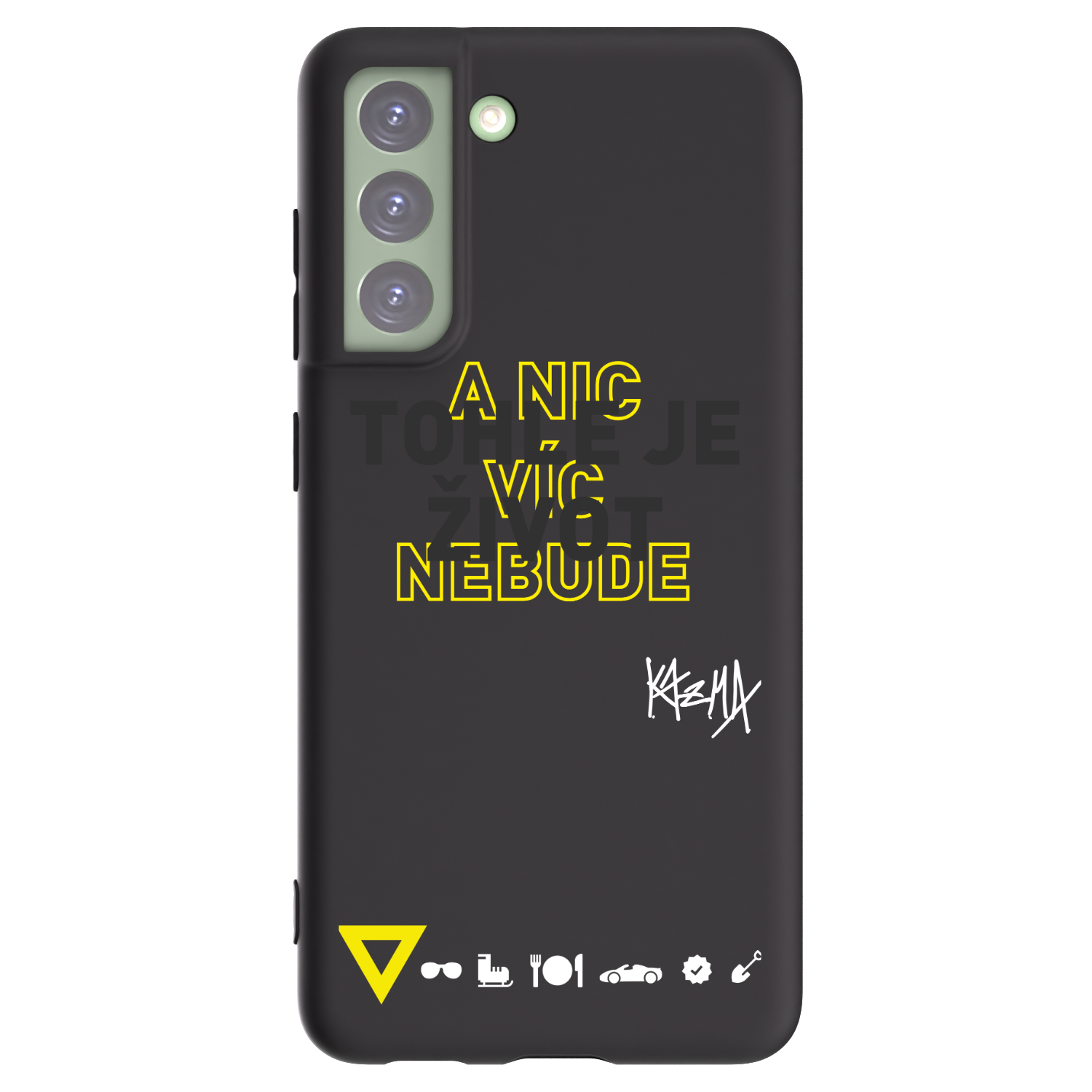 Picasee silikónový čierny obal pre Samsung Galaxy S21 FE 5G - Kazma - TOHLE JE ŽIVOT A NIC VÍC NEBUDE