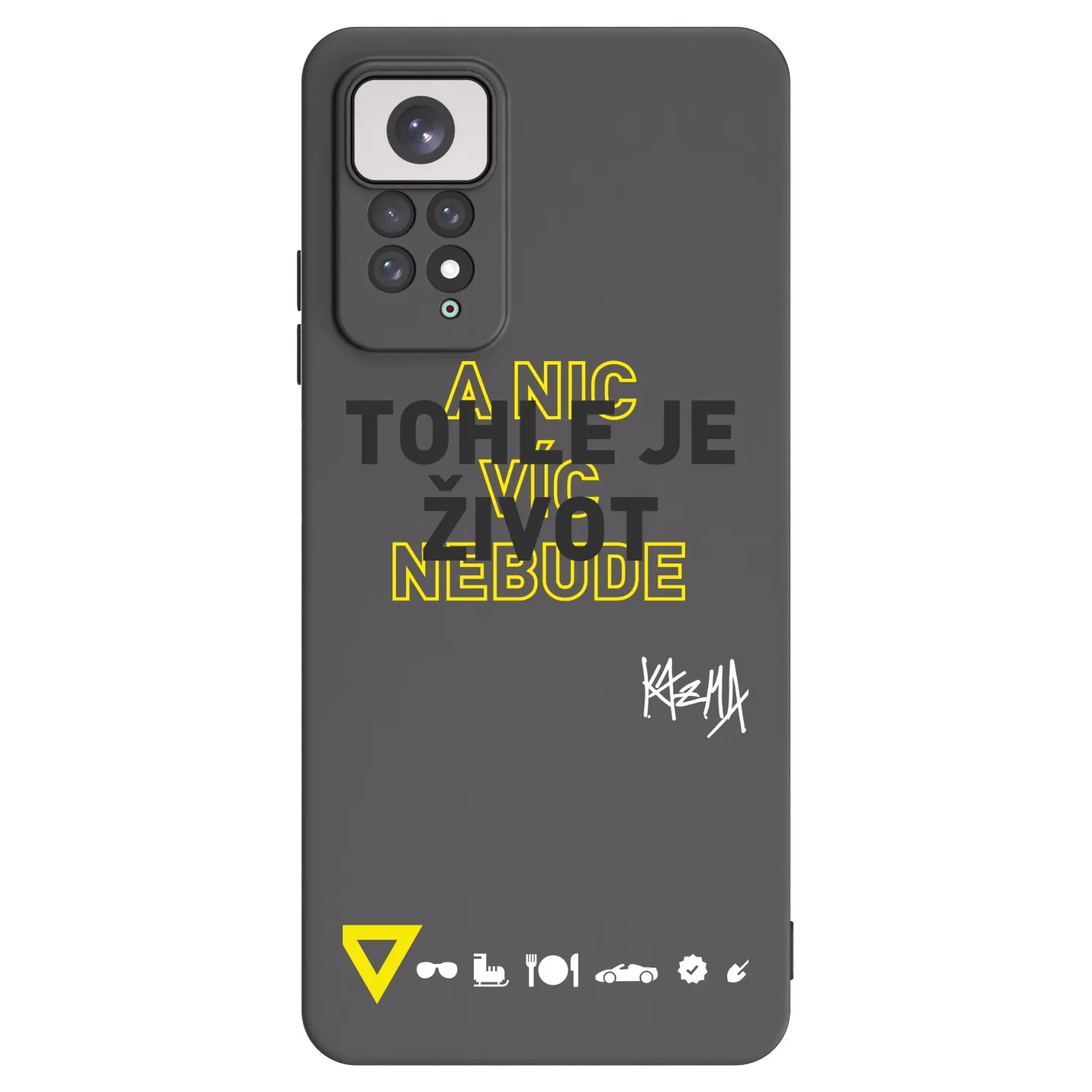 Picasee silikónový čierny obal pre Xiaomi Redmi Note 11 - Kazma - TOHLE JE ŽIVOT A NIC VÍC NEBUDE