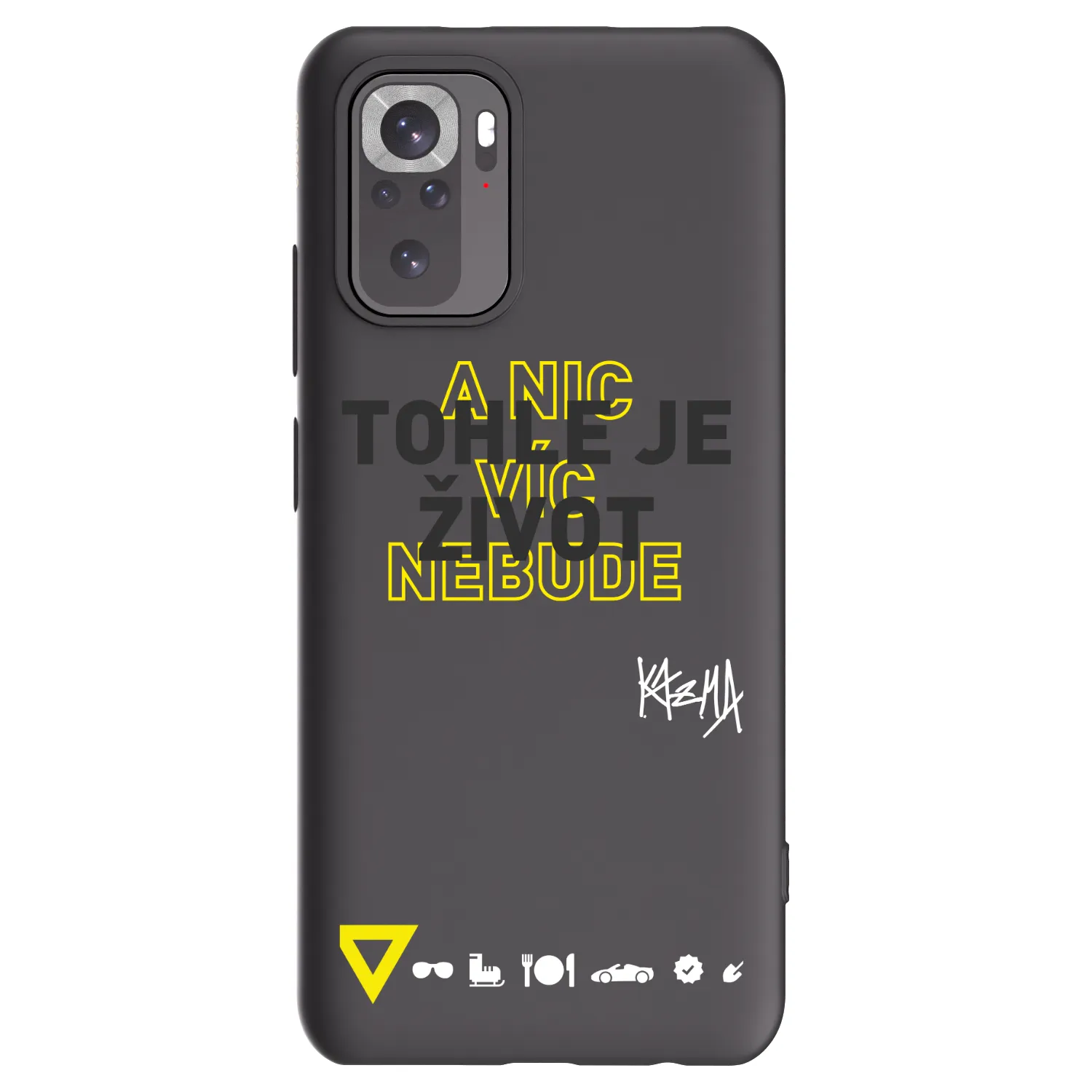 Picasee silikónový čierny obal pre Xiaomi Redmi Note 11S 4G - Kazma - TOHLE JE ŽIVOT A NIC VÍC NEBUDE
