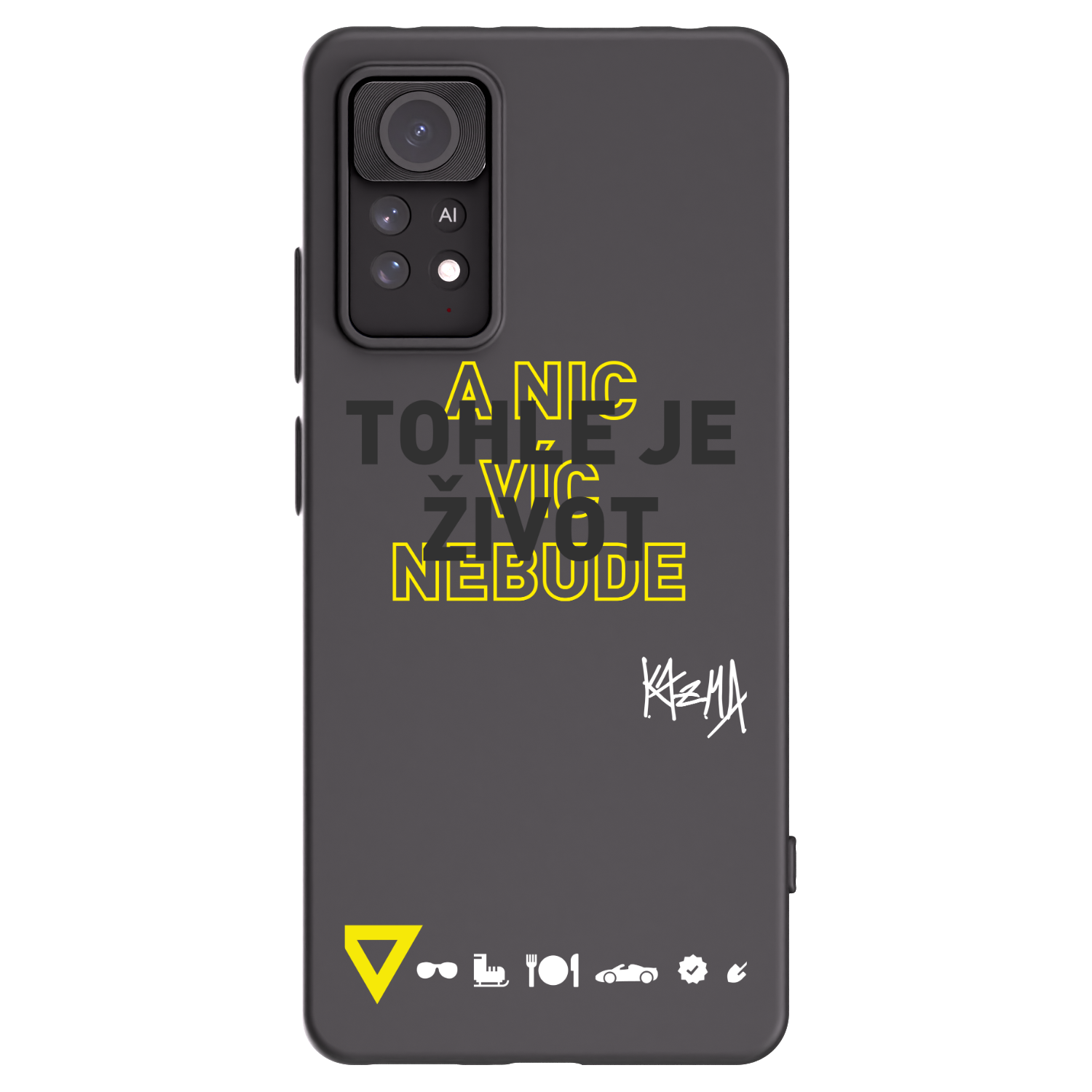 Picasee silikónový čierny obal pre Xiaomi Redmi Note 11 Pro - Kazma - TOHLE JE ŽIVOT A NIC VÍC NEBUDE