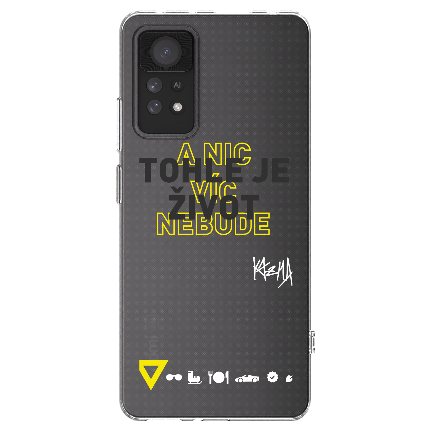 Picasee silikónový prehľadný obal pre Xiaomi Redmi Note 11 Pro 5G - Kazma - TOHLE JE ŽIVOT A NIC VÍC NEBUDE