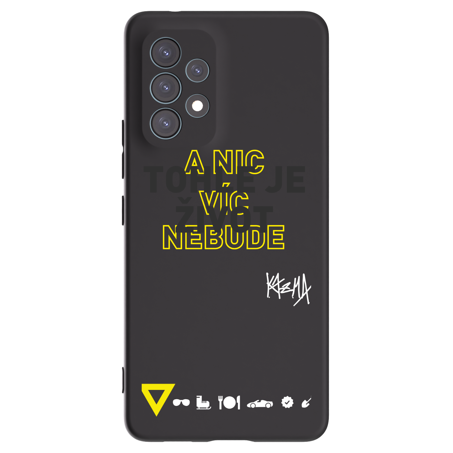 Picasee silikónový čierny obal pre Samsung Galaxy A53 5G A536 - Kazma - TOHLE JE ŽIVOT A NIC VÍC NEBUDE