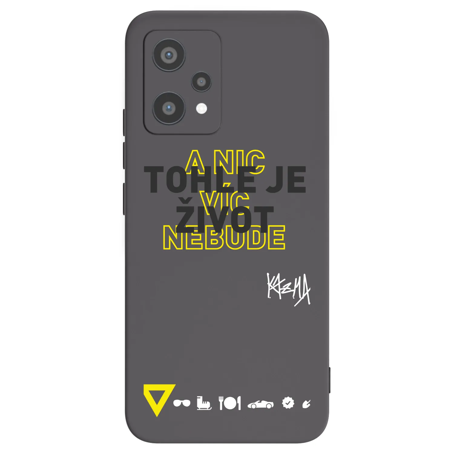 Picasee silikónový čierny obal pre Realme 9 Pro 5G - Kazma - TOHLE JE ŽIVOT A NIC VÍC NEBUDE