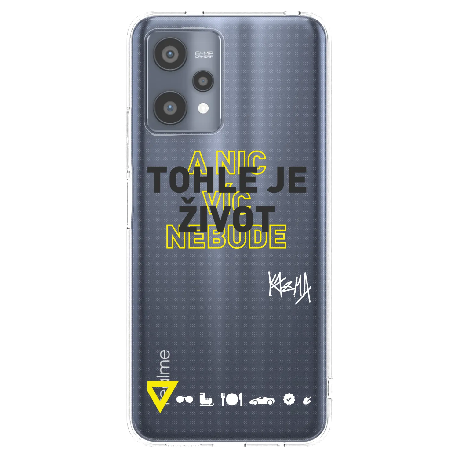 Picasee silikónový prehľadný obal pre Realme 9 Pro 5G - Kazma - TOHLE JE ŽIVOT A NIC VÍC NEBUDE