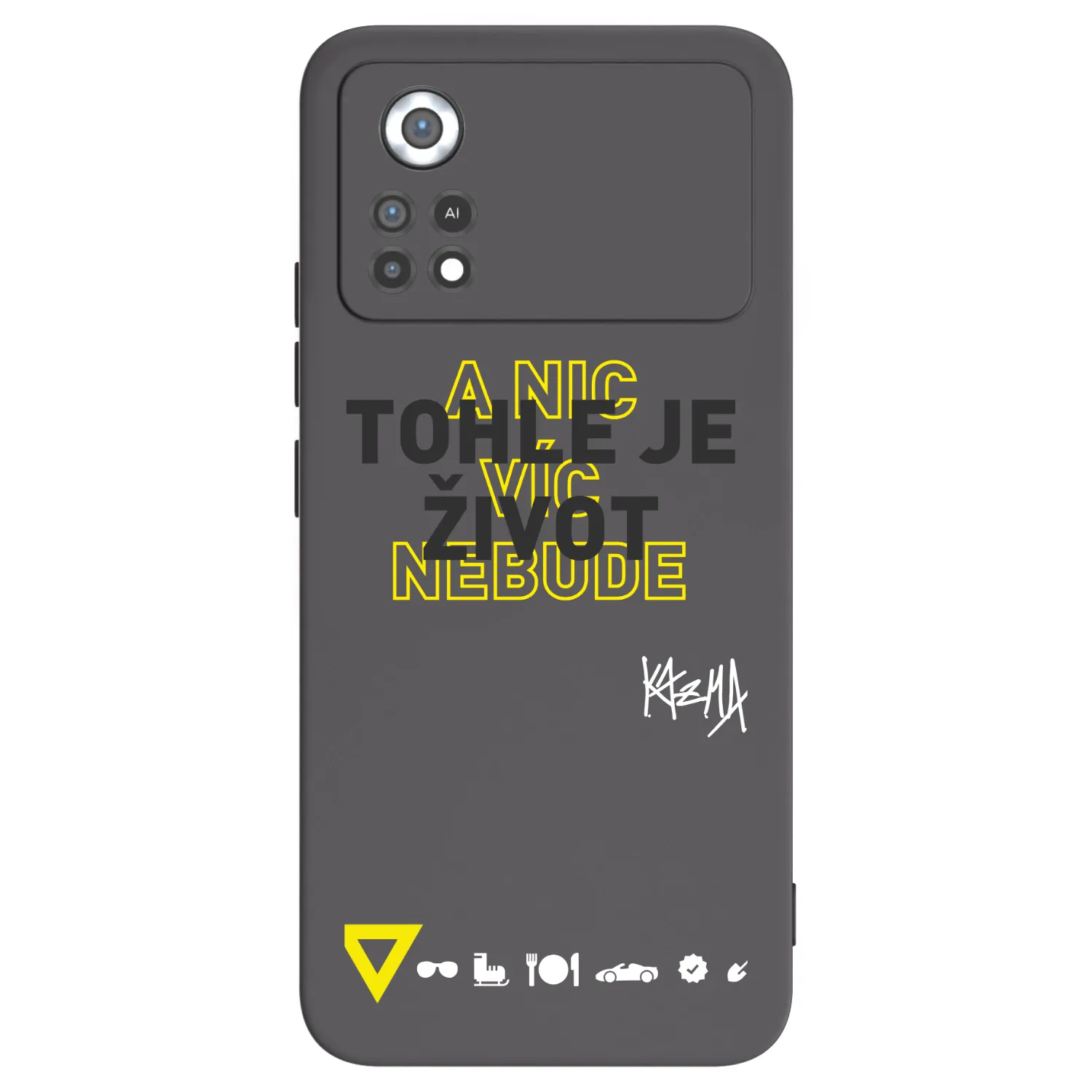 Picasee silikónový čierny obal pre Xiaomi Poco X4 Pro 5G - Kazma - TOHLE JE ŽIVOT A NIC VÍC NEBUDE
