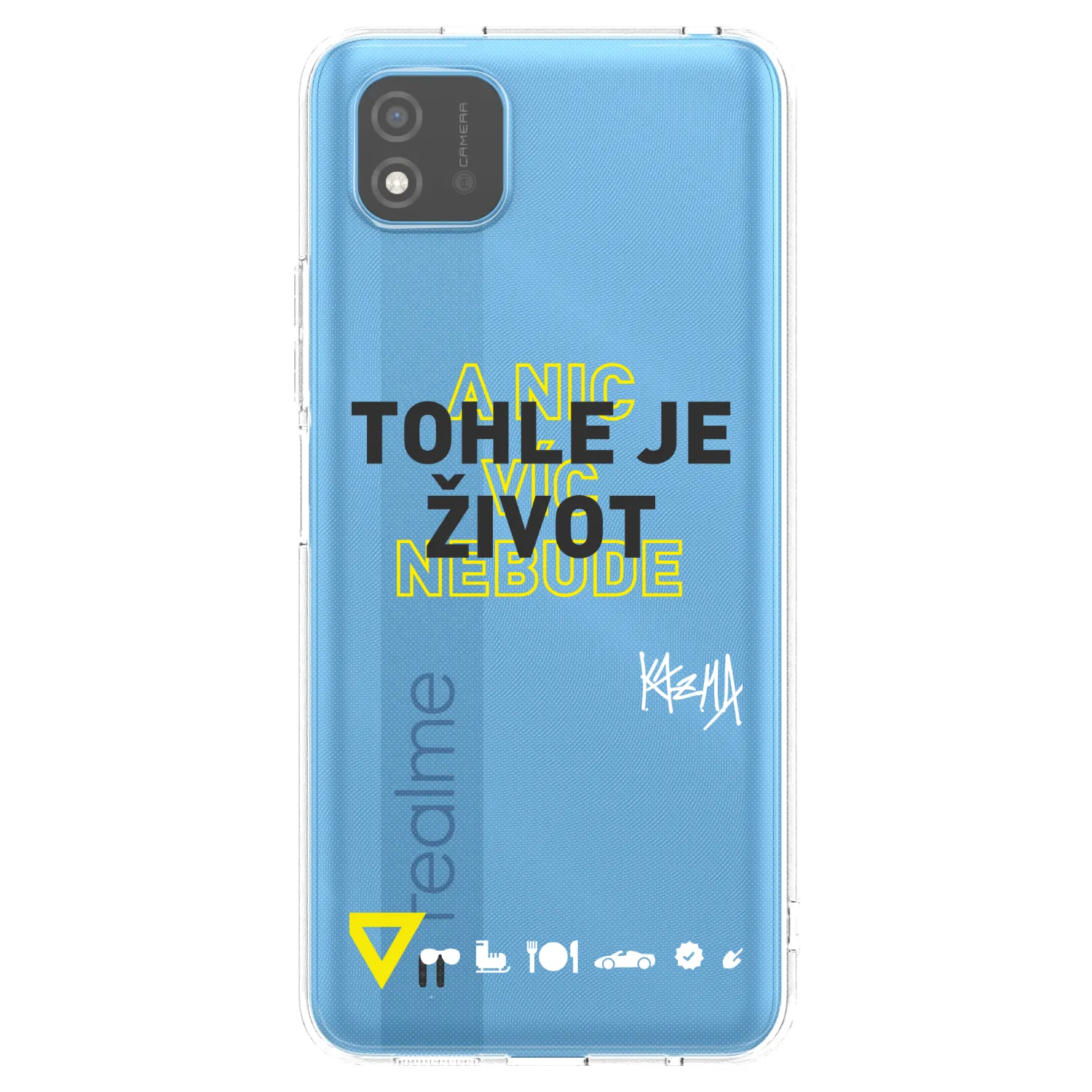 Picasee silikónový prehľadný obal pre Realme C11 (2021) - Kazma - TOHLE JE ŽIVOT A NIC VÍC NEBUDE