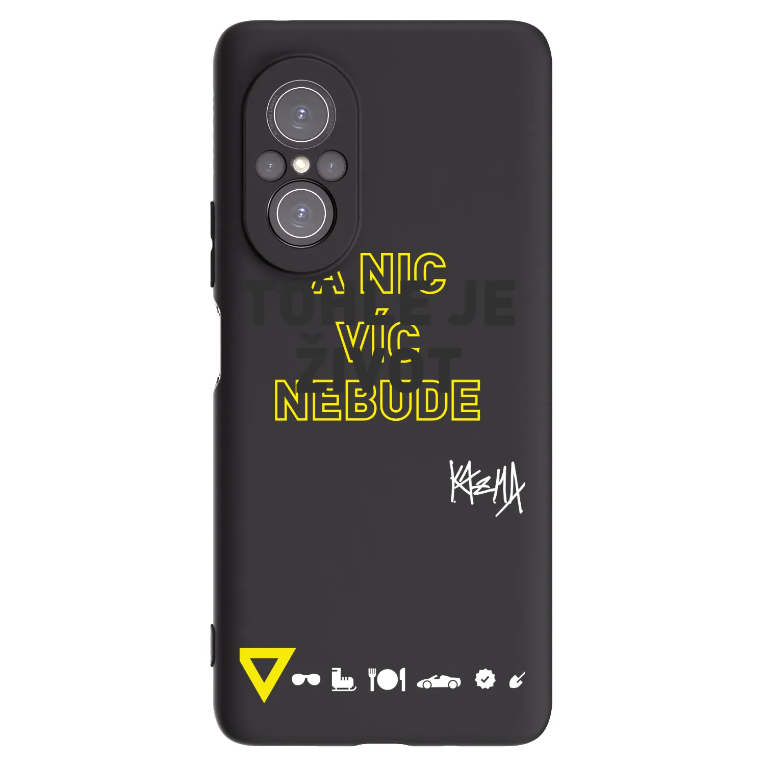 Picasee silikónový čierny obal pre Huawei Nova 9 SE - Kazma - TOHLE JE ŽIVOT A NIC VÍC NEBUDE