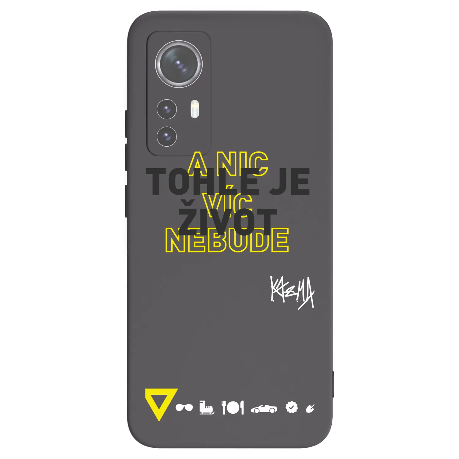 Picasee silikónový čierny obal pre Xiaomi 12 - Kazma - TOHLE JE ŽIVOT A NIC VÍC NEBUDE
