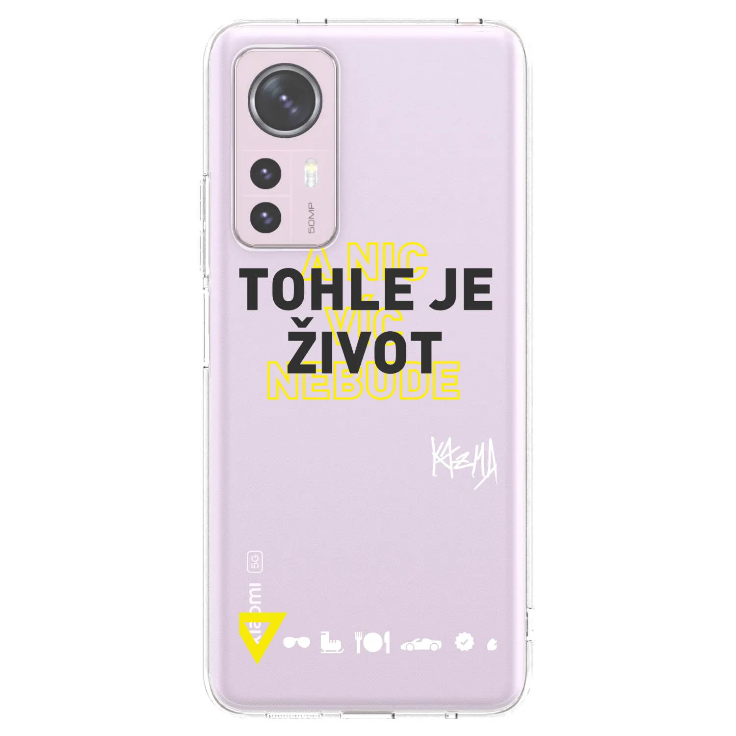 Picasee silikónový prehľadný obal pre Xiaomi 12 - Kazma - TOHLE JE ŽIVOT A NIC VÍC NEBUDE