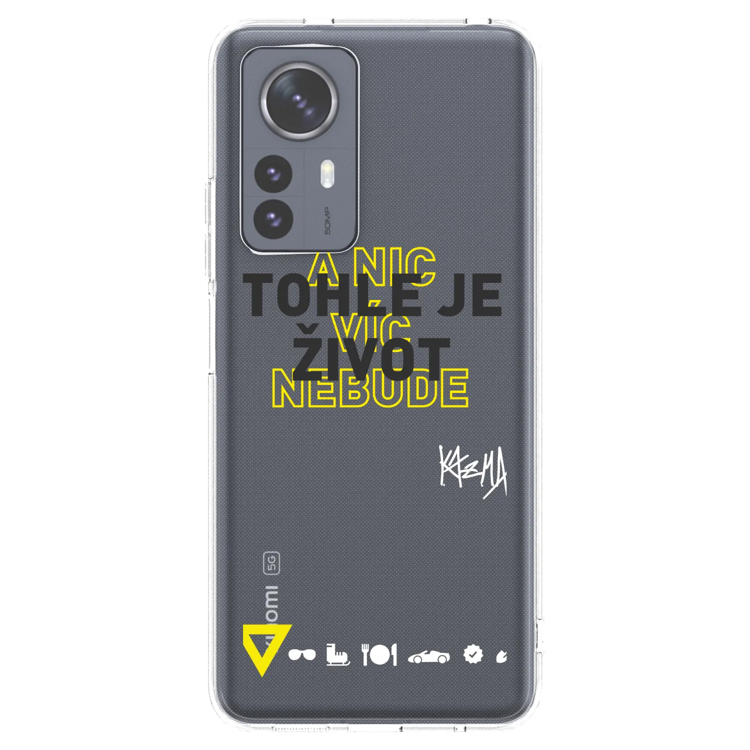 Picasee silikónový prehľadný obal pre Xiaomi 12 Pro - Kazma - TOHLE JE ŽIVOT A NIC VÍC NEBUDE