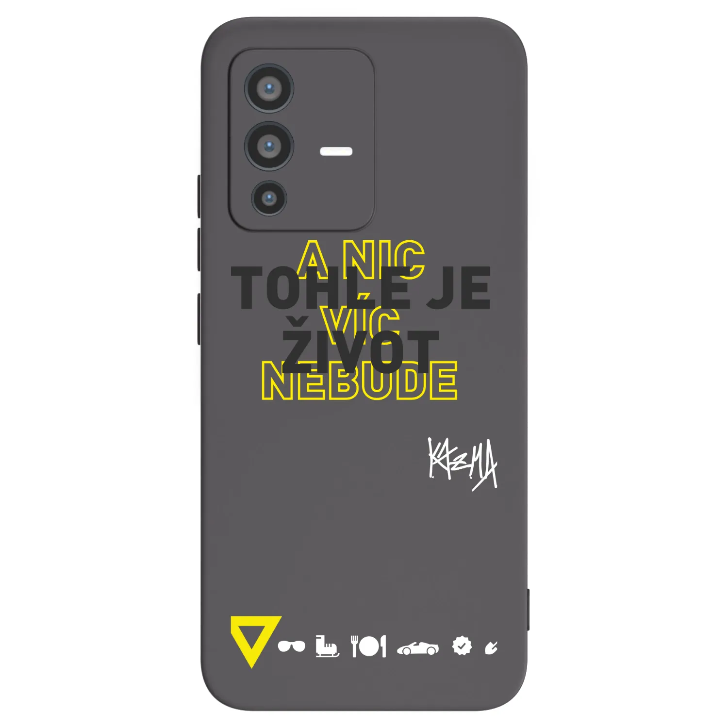 Picasee silikónový čierny obal pre Vivo V23 5G - Kazma - TOHLE JE ŽIVOT A NIC VÍC NEBUDE