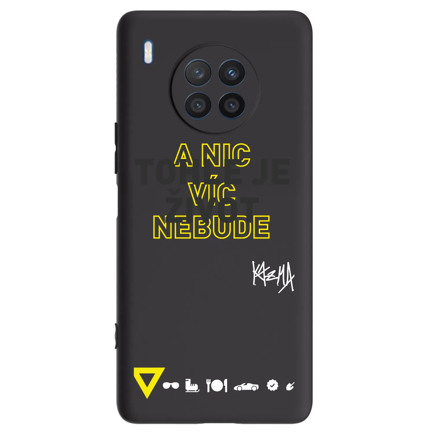 Picasee silikónový čierny obal pre Honor 50 Lite - Kazma - TOHLE JE ŽIVOT A NIC VÍC NEBUDE