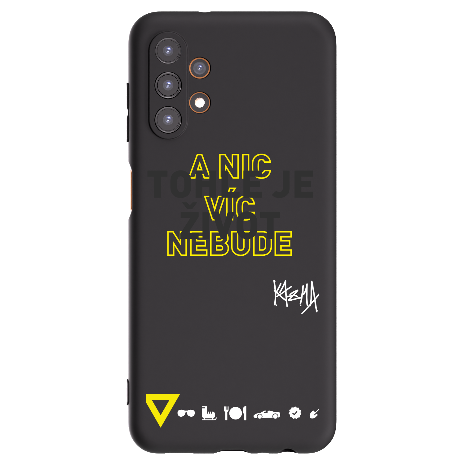 Picasee silikónový čierny obal pre Samsung Galaxy A13 4G A135 - Kazma - TOHLE JE ŽIVOT A NIC VÍC NEBUDE