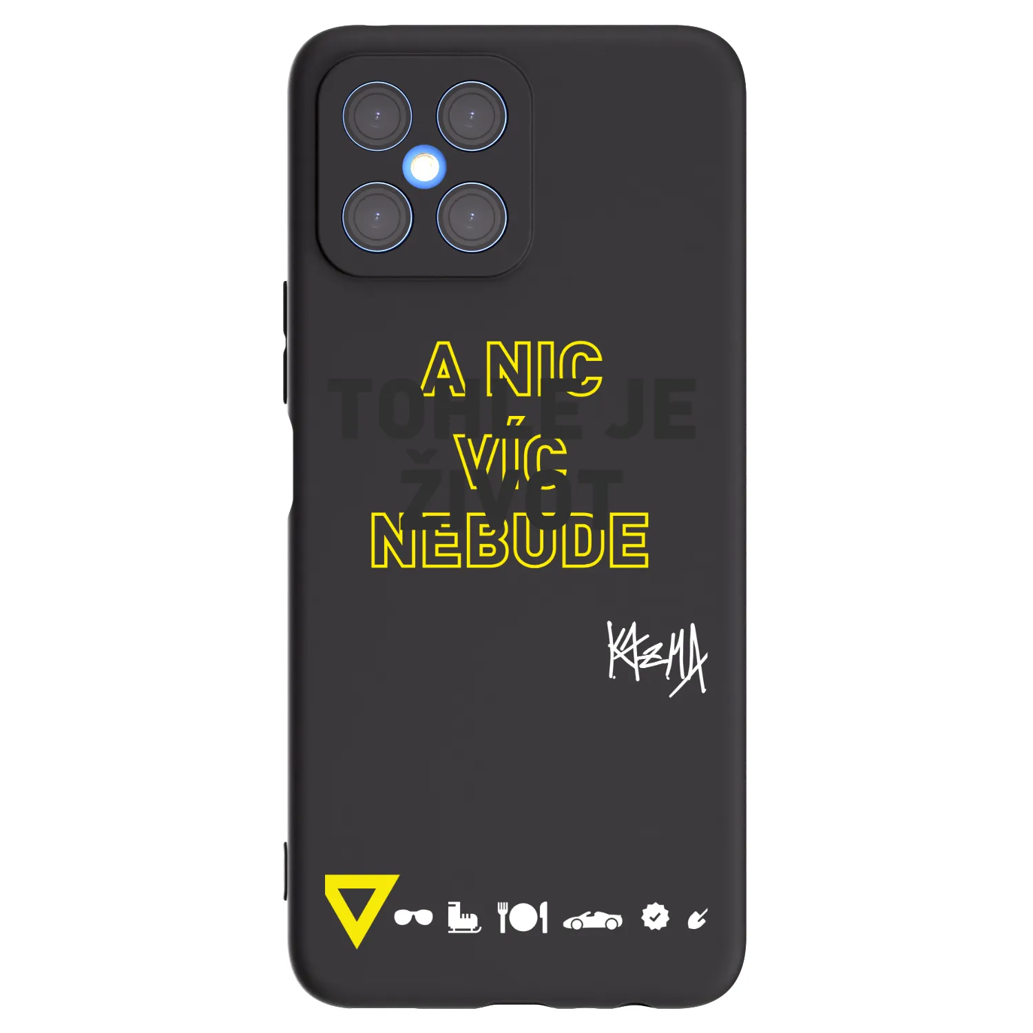 Picasee silikónový čierny obal pre Honor X8 4G - Kazma - TOHLE JE ŽIVOT A NIC VÍC NEBUDE