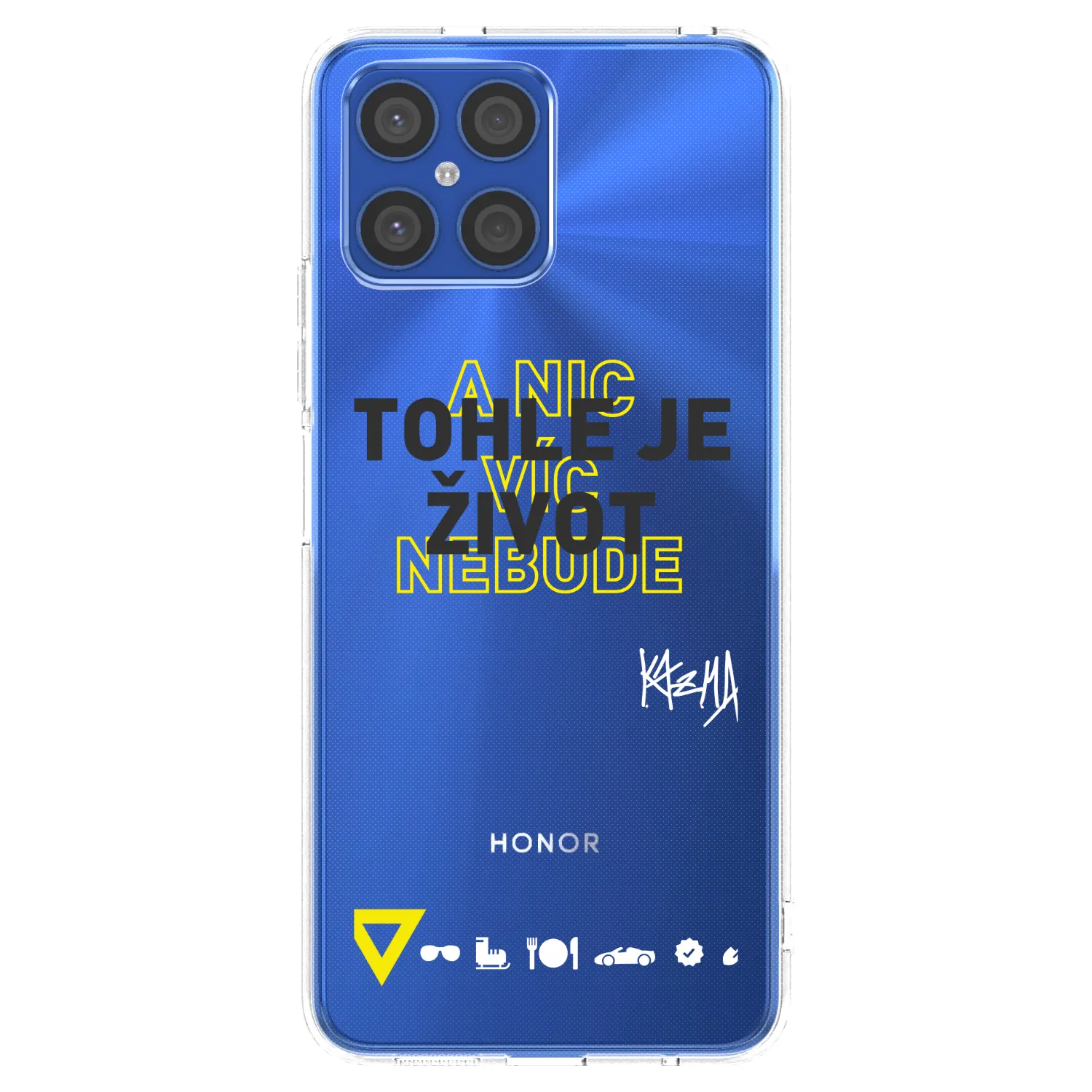 Silikónový prehľadný obal pre Honor X8 4G - Kazma - TOHLE JE ŽIVOT A NIC VÍC NEBUDE