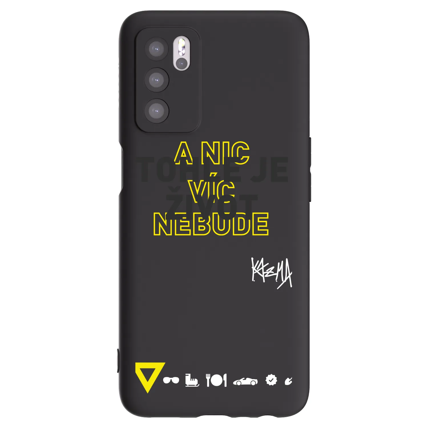 Picasee silikónový čierny obal pre OPPO A16s - Kazma - TOHLE JE ŽIVOT A NIC VÍC NEBUDE