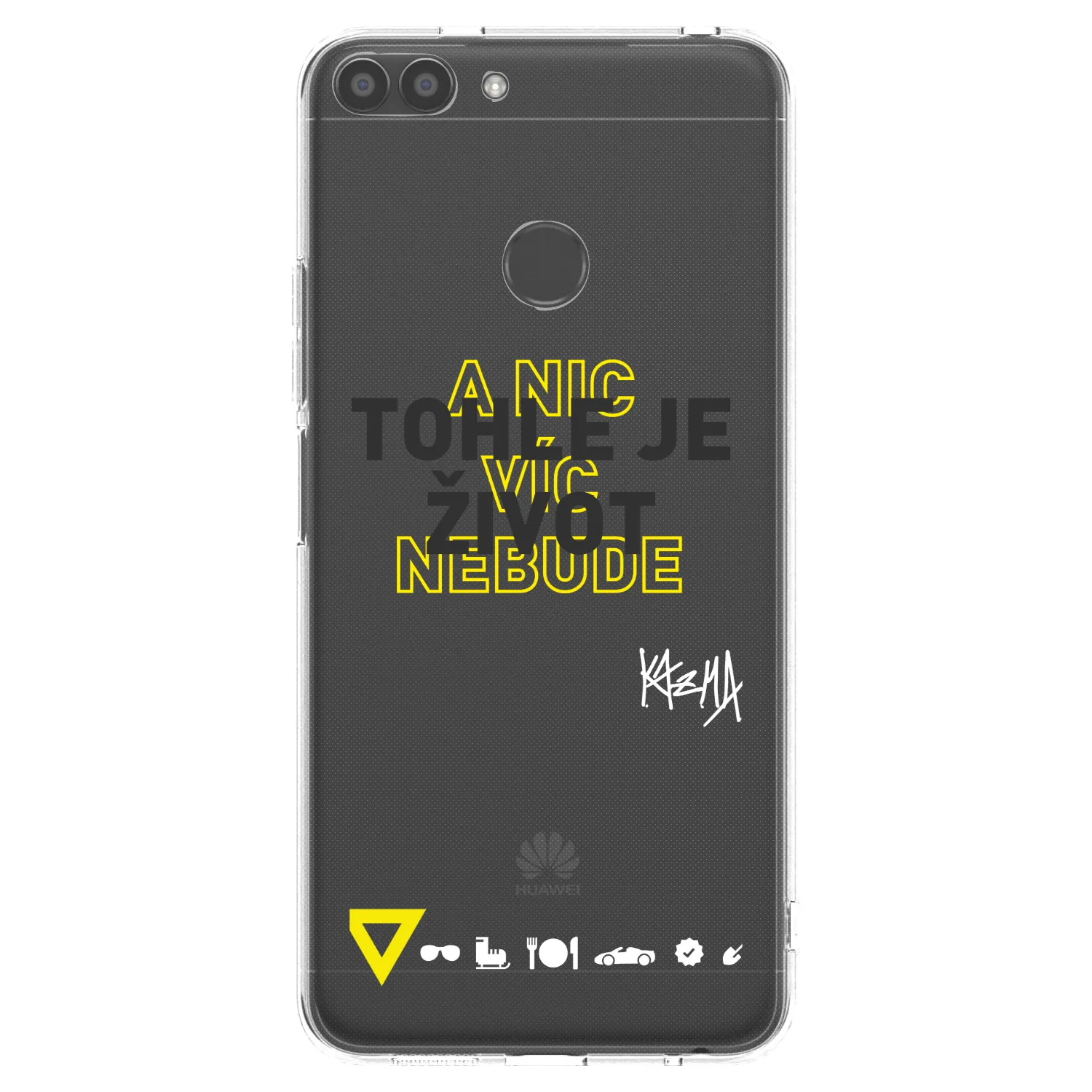 Picasee silikónový prehľadný obal pre Huawei P Smart - Kazma - TOHLE JE ŽIVOT A NIC VÍC NEBUDE