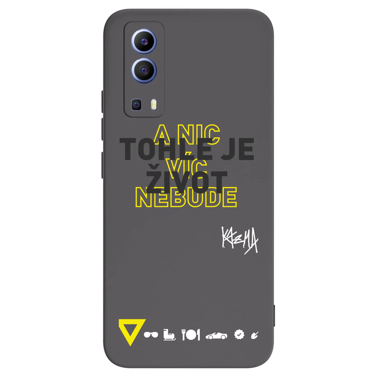 Picasee silikónový čierny obal pre Vivo Y52 5G - Kazma - TOHLE JE ŽIVOT A NIC VÍC NEBUDE