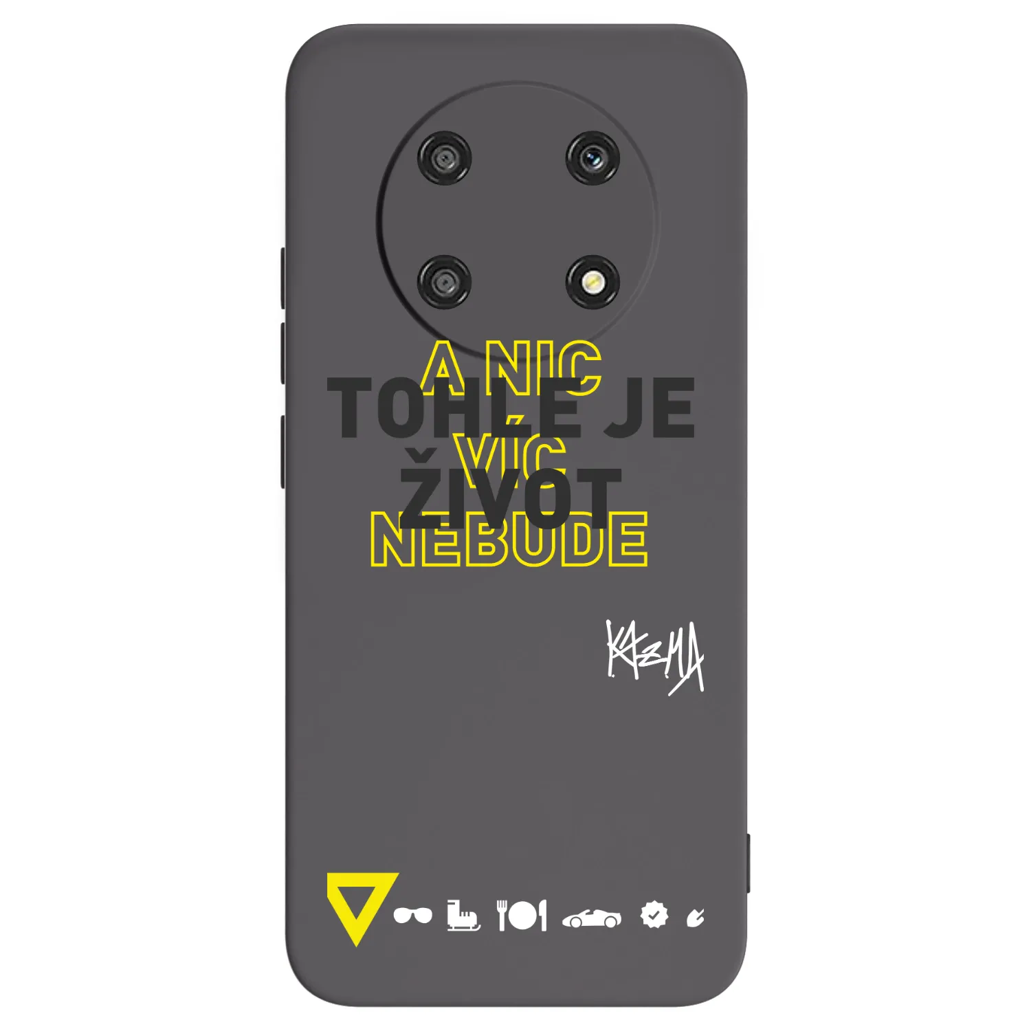 Picasee silikónový čierny obal pre Honor Magic4 Lite 5G - Kazma - TOHLE JE ŽIVOT A NIC VÍC NEBUDE