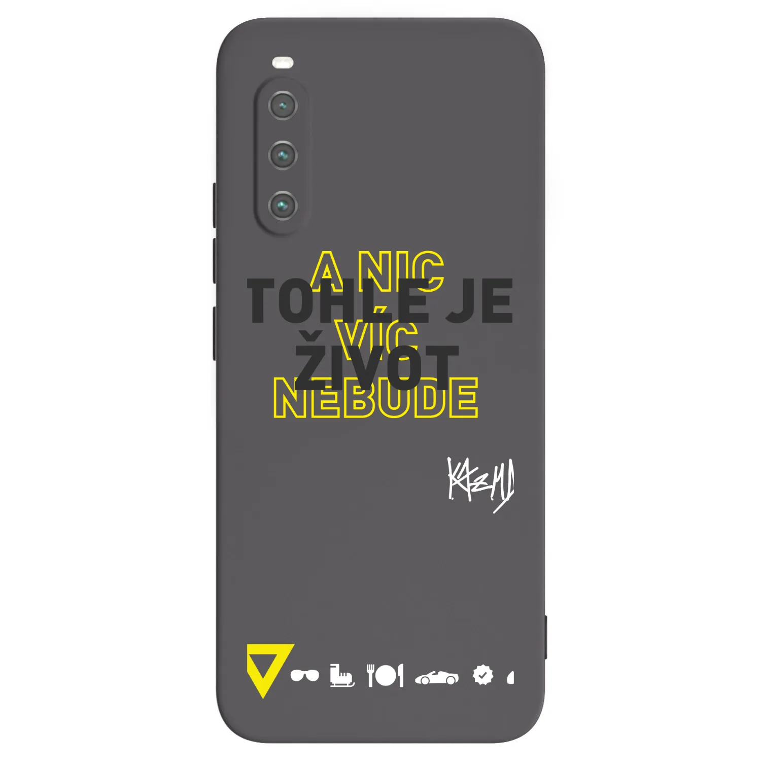 Picasee silikónový čierny obal pre Sony Xperia 10 IV 5G - Kazma - TOHLE JE ŽIVOT A NIC VÍC NEBUDE
