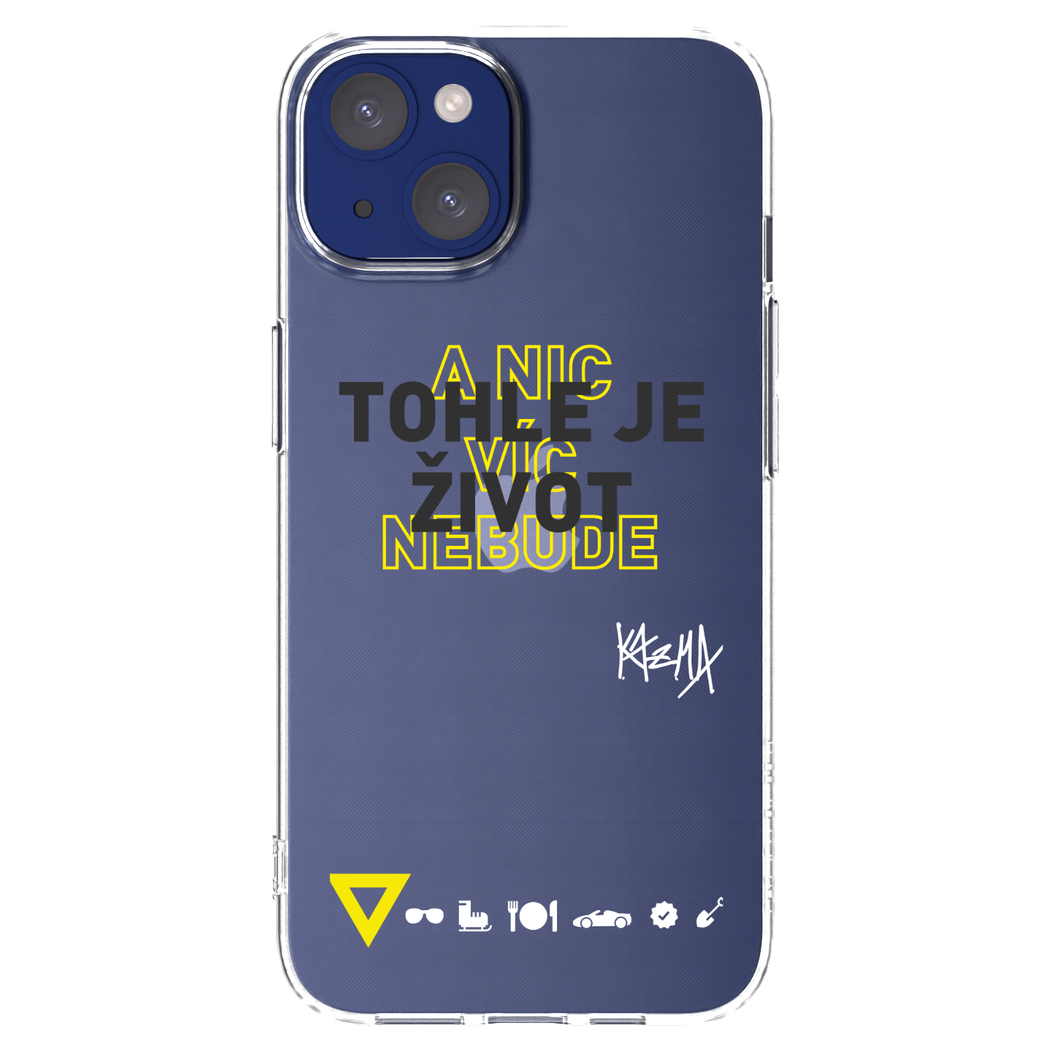 Silikónový prehľadný obal pre Apple iPhone 14 - Kazma - TOHLE JE ŽIVOT A NIC VÍC NEBUDE