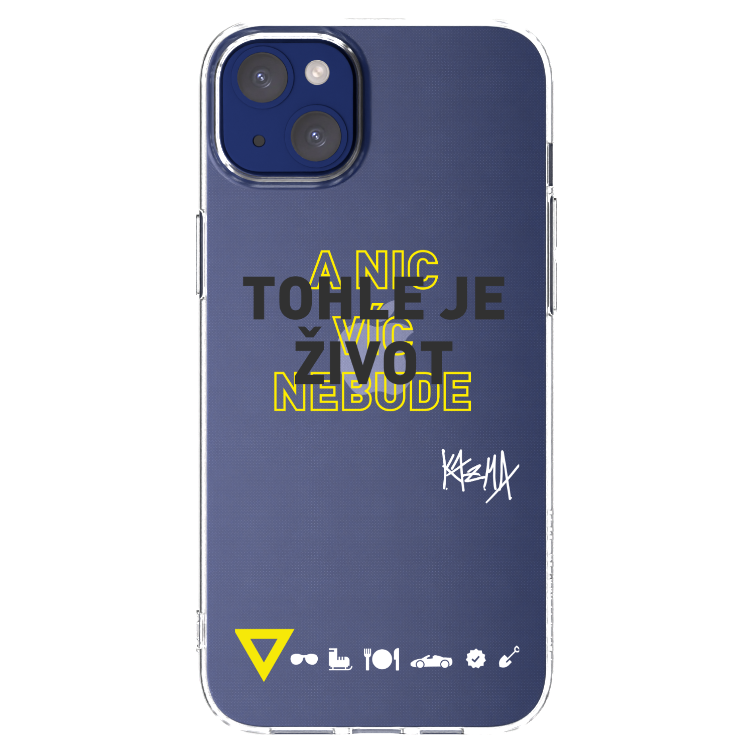Picasee silikónový prehľadný obal pre Apple iPhone 14 Plus - Kazma - TOHLE JE ŽIVOT A NIC VÍC NEBUDE