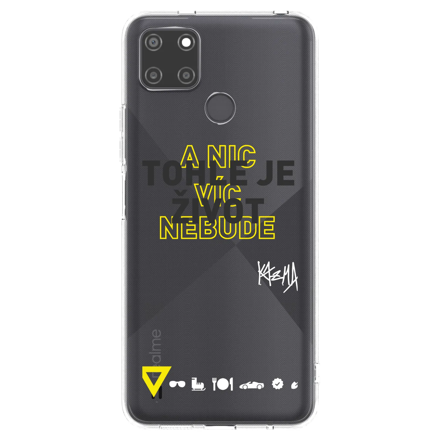 Picasee silikónový prehľadný obal pre Realme C21Y - Kazma - TOHLE JE ŽIVOT A NIC VÍC NEBUDE