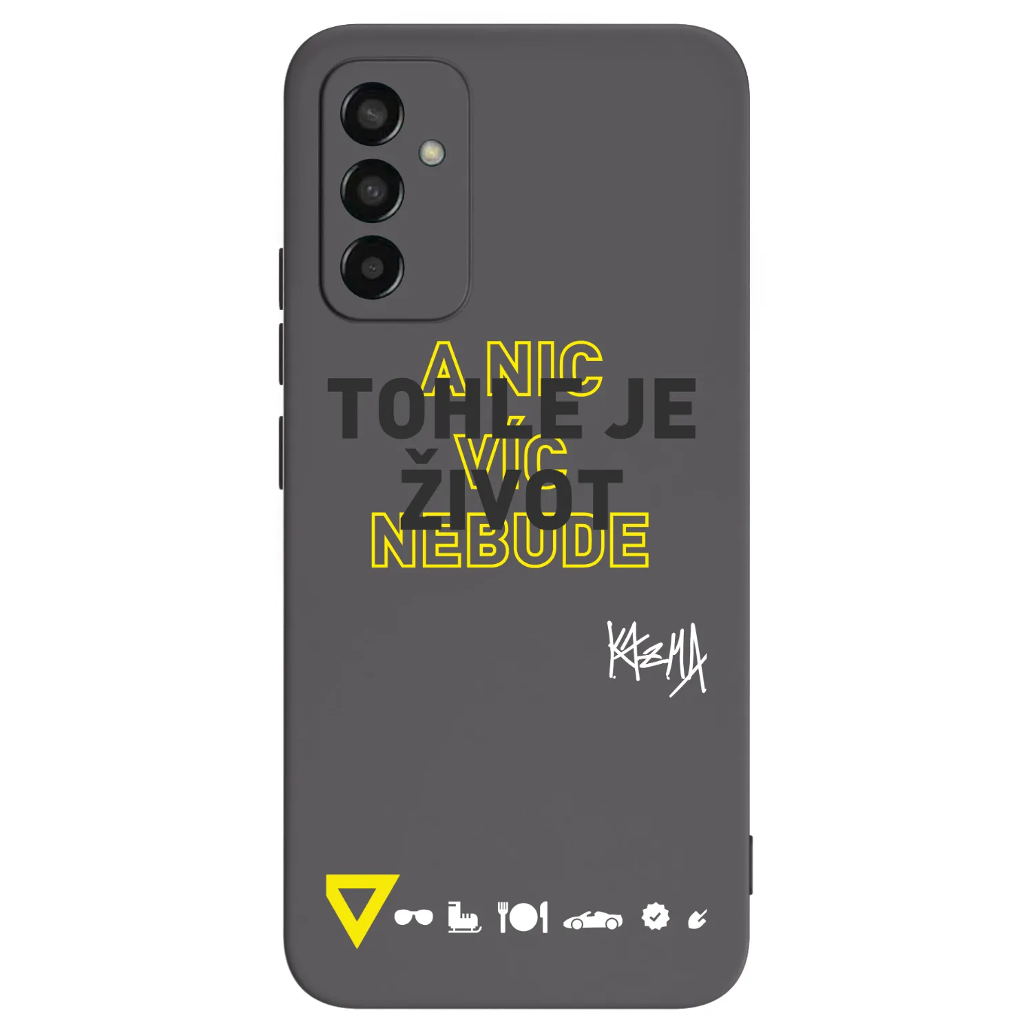 Picasee silikónový čierny obal pre Samsung Galaxy M13 M135F - Kazma - TOHLE JE ŽIVOT A NIC VÍC NEBUDE
