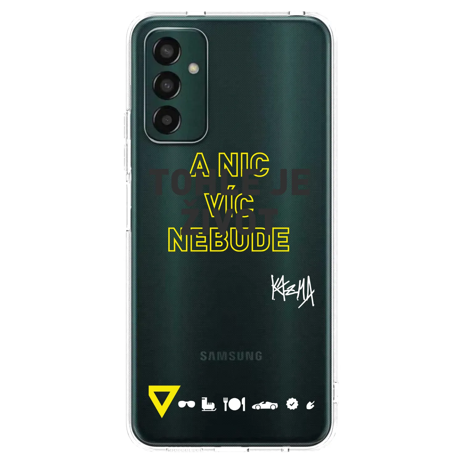 Picasee silikónový prehľadný obal pre Samsung Galaxy M13 M135F - Kazma - TOHLE JE ŽIVOT A NIC VÍC NEBUDE