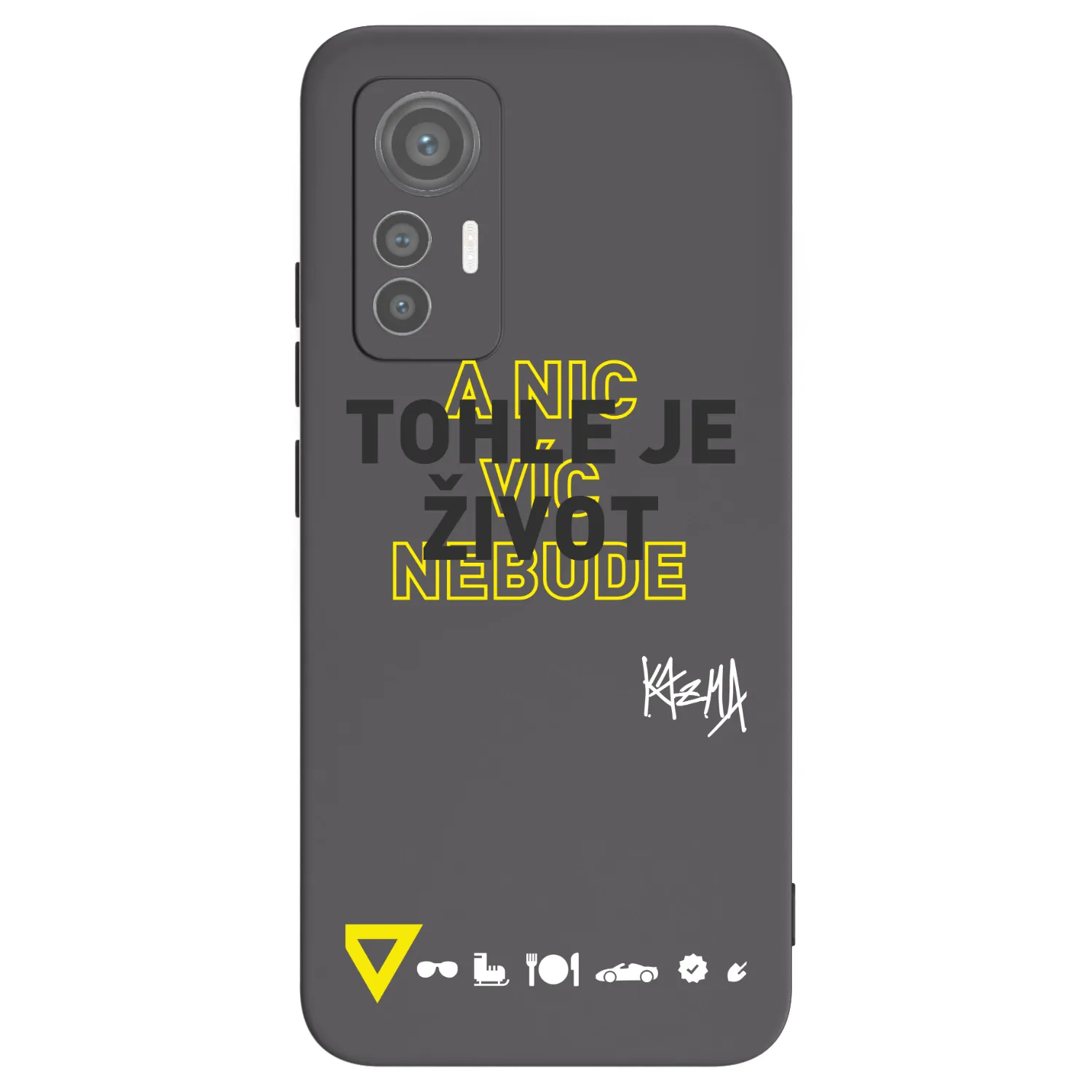Picasee silikónový čierny obal pre Xiaomi 12 Lite - Kazma - TOHLE JE ŽIVOT A NIC VÍC NEBUDE