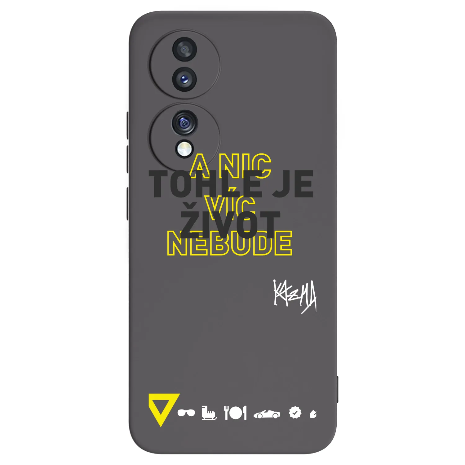 Picasee silikónový čierny obal pre Honor 70 - Kazma - TOHLE JE ŽIVOT A NIC VÍC NEBUDE